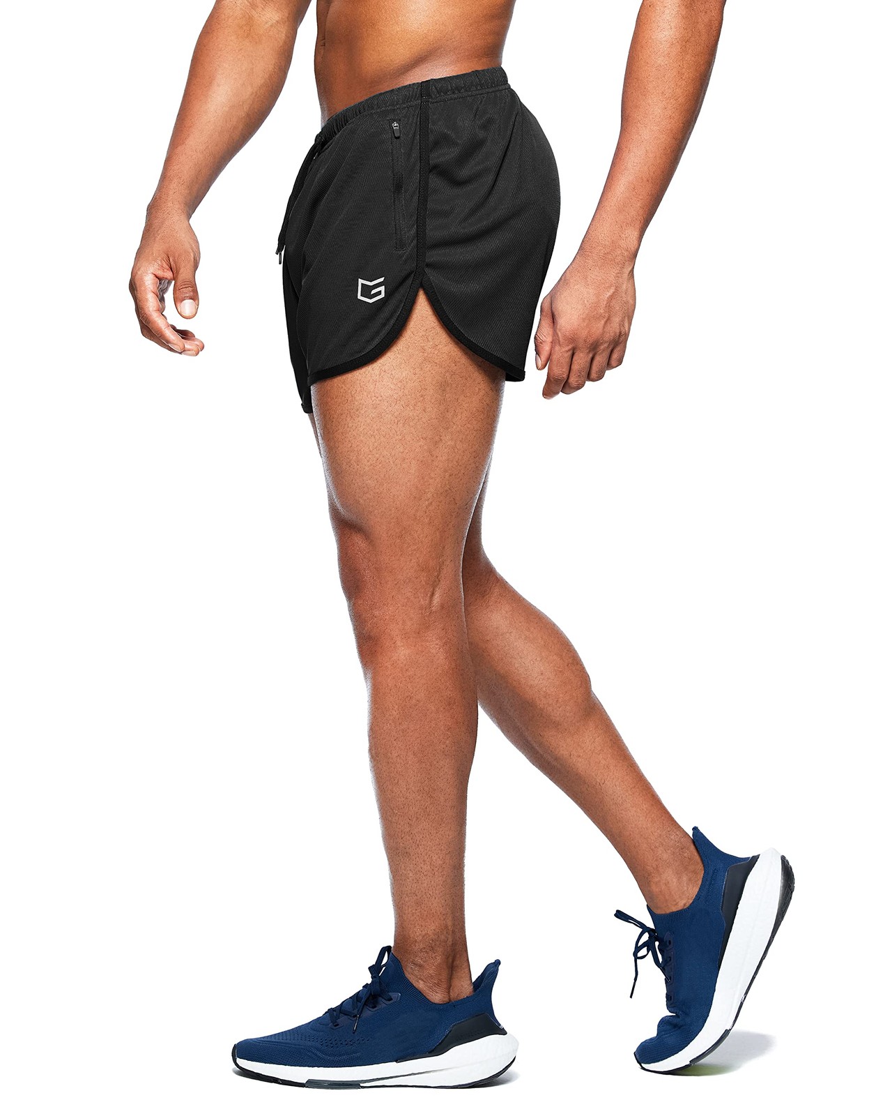 Men’s Running Shorts 3 Inch Quick Dry Gym Athletic Jogging Shorts with Zipper…