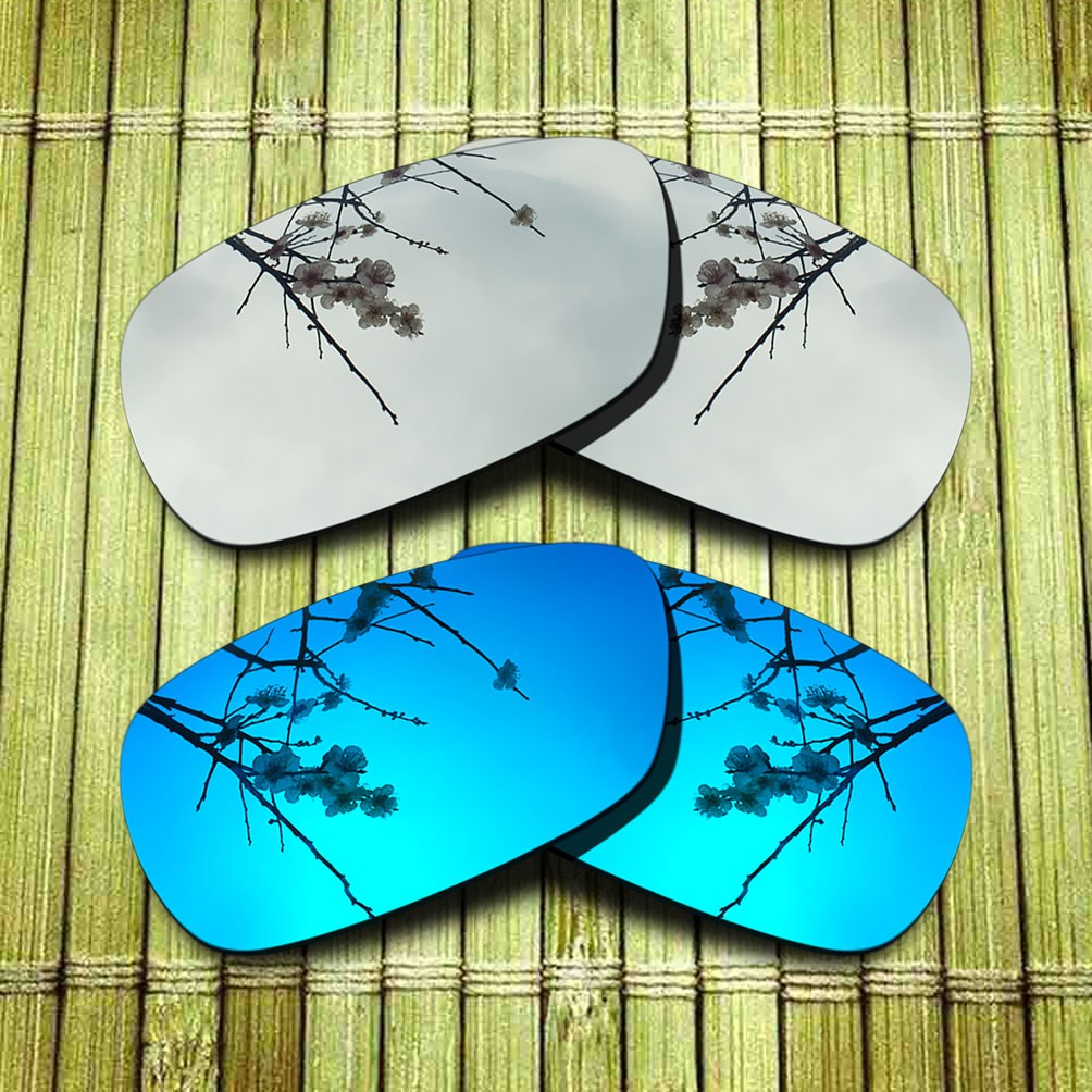 Silver&Blue Replacement Lens for-Oakley Crosshair 2.0 Polarized