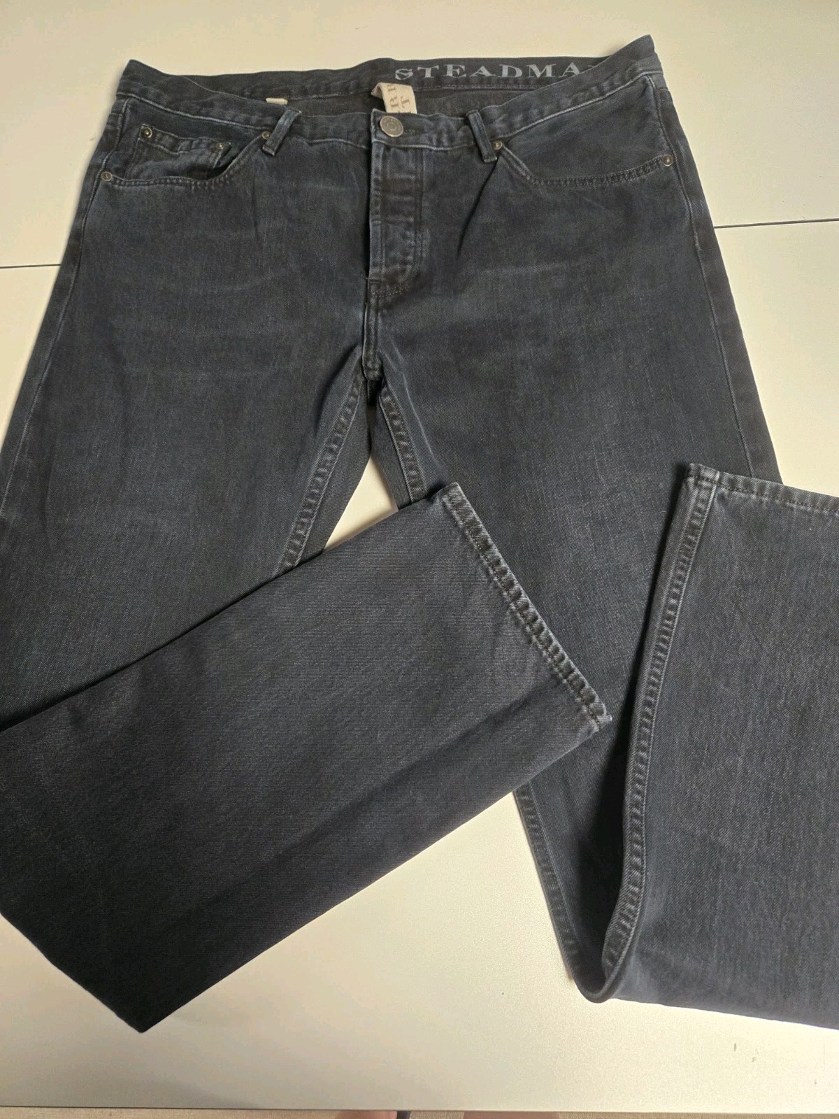 Burberry Brit Steadman Black Jean Pants Size 34R Button Fly