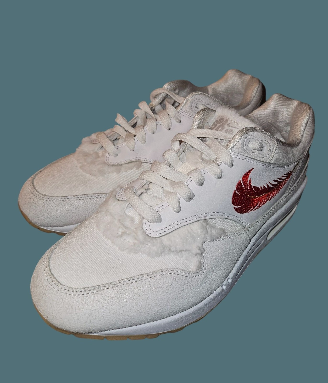 Nike Air Max 1 “The Bay” White/University Red/Gum Sneakers Men 7.5 Women 9