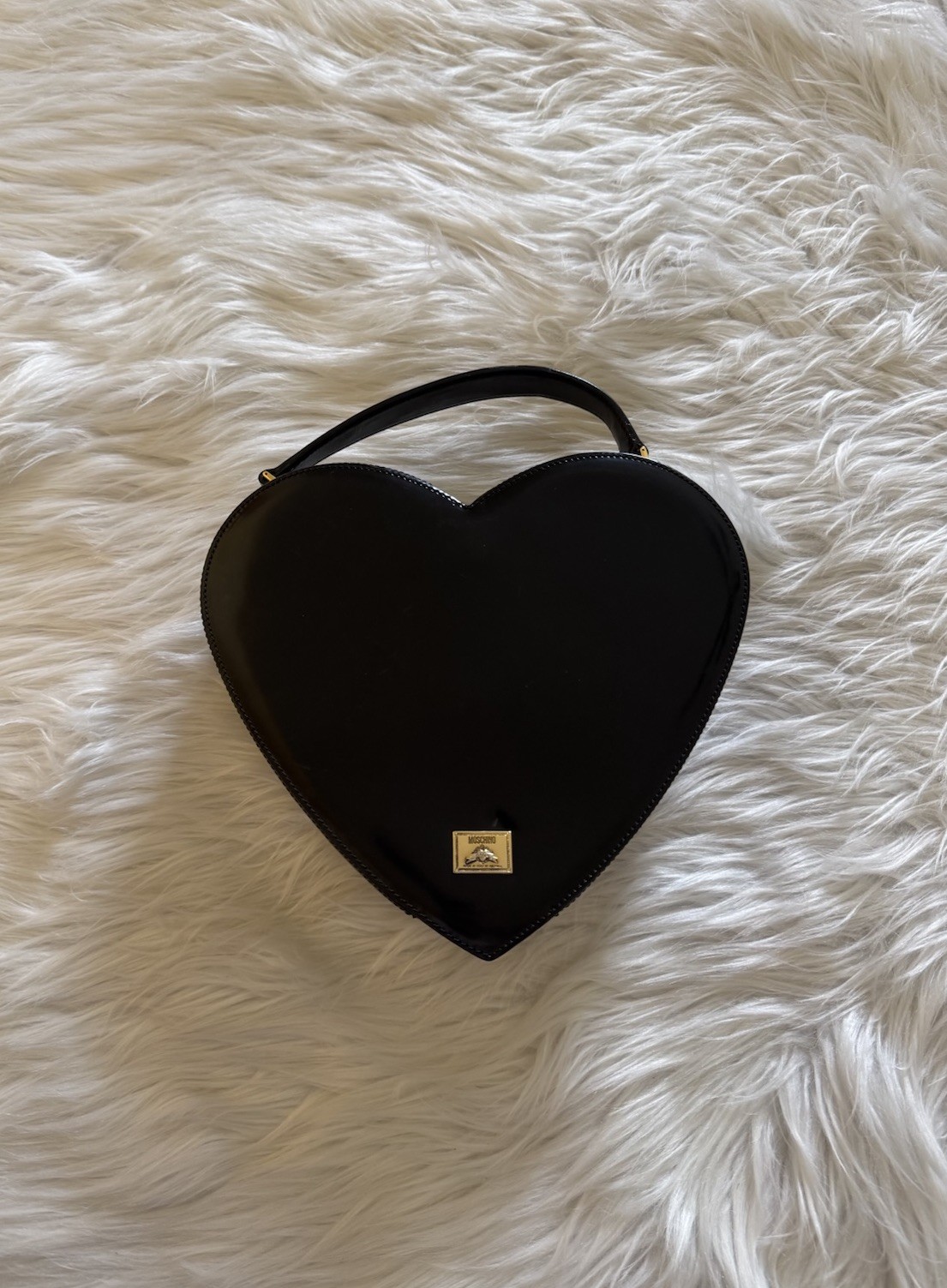 Moschino Heart Bag Leather Black The Nanny Redwall