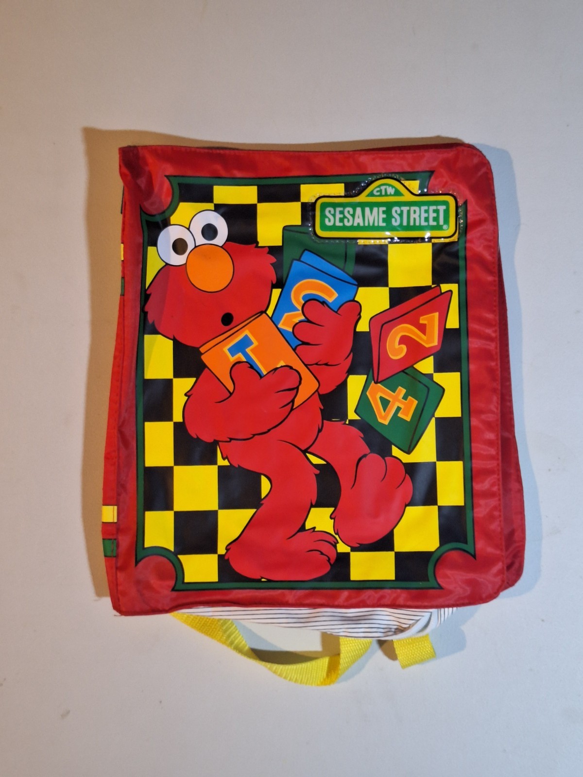 Vintage 90’s Elmo Backpack Pre School Kids Size Bag Sesame Street 1990s