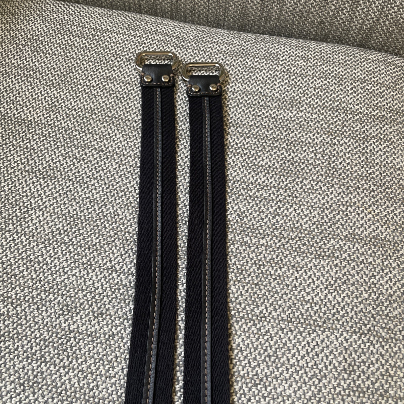 FOSSIL Brown Canvas Silver Tone Replacement Handles 20.75”