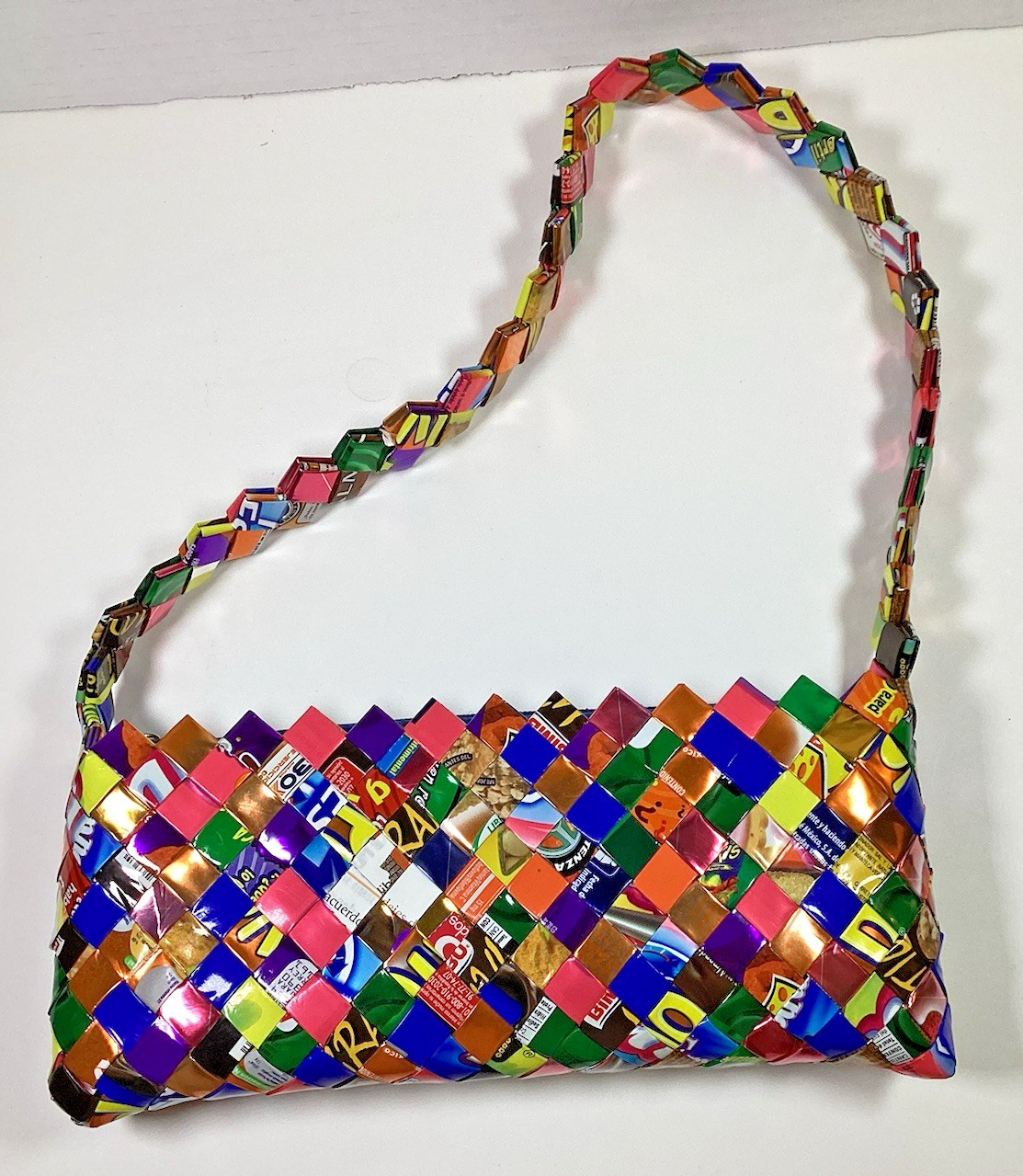 Vintage Candy Gum Wrapper Handbag Purse 90’s Style Retro Mini Zip Up/Handmade