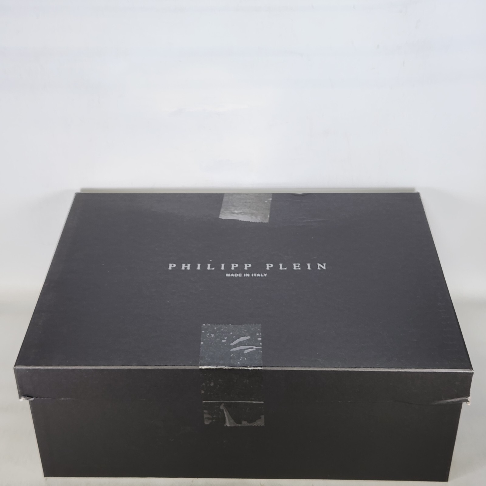 Size 10.5 (EU 45) – Philipp Plein Nappa Leather Lo-Top Sneakers Hexagon – Black