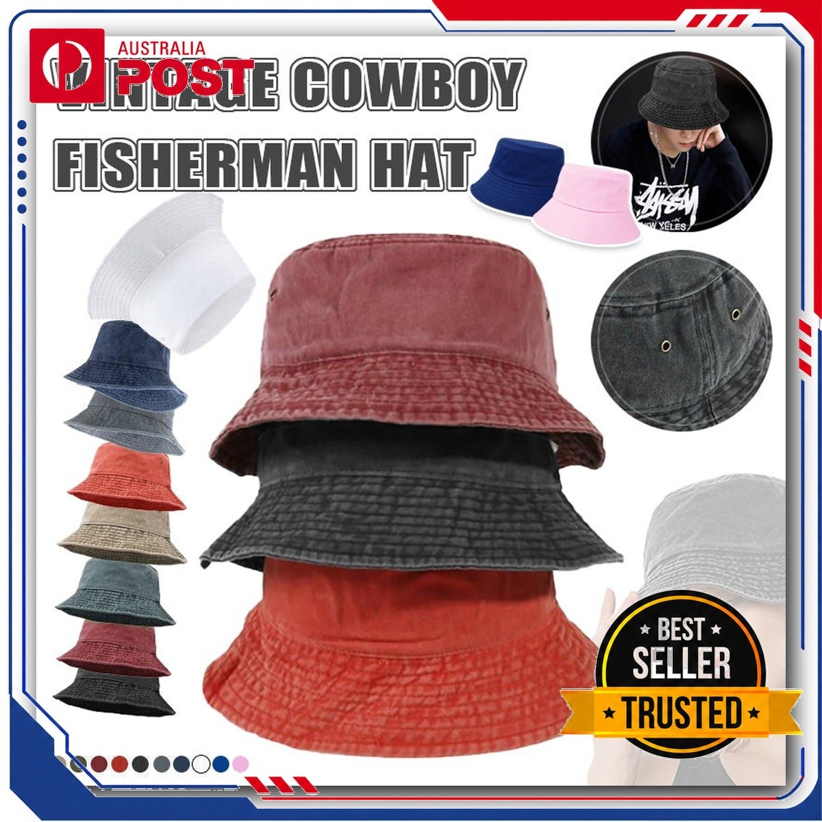 Unisex Cotton Bucket Fisherman Hat for Outdoor Sports Men Women Style