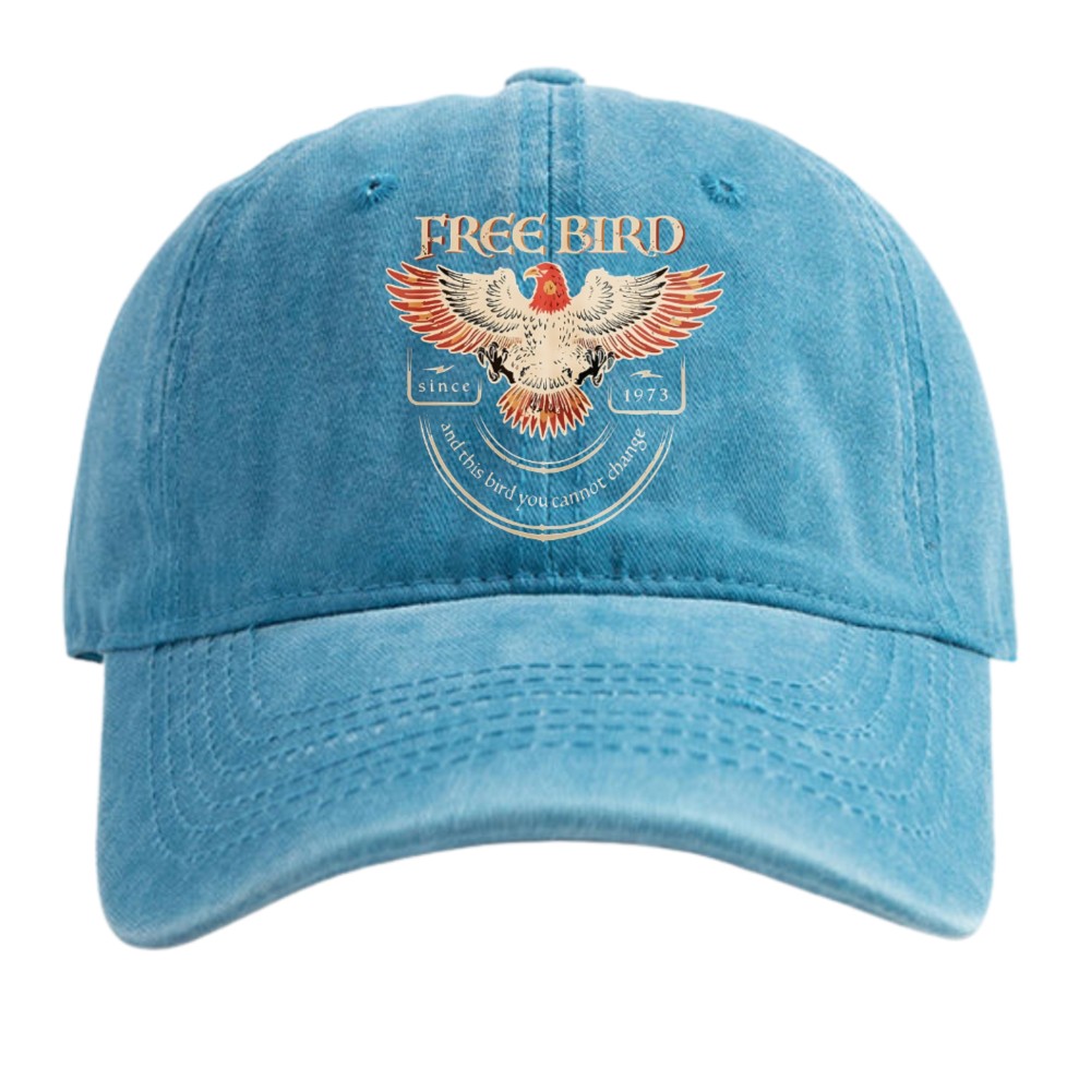 Retro “Free Bird” Eagle & Lyrics Baseball Cap