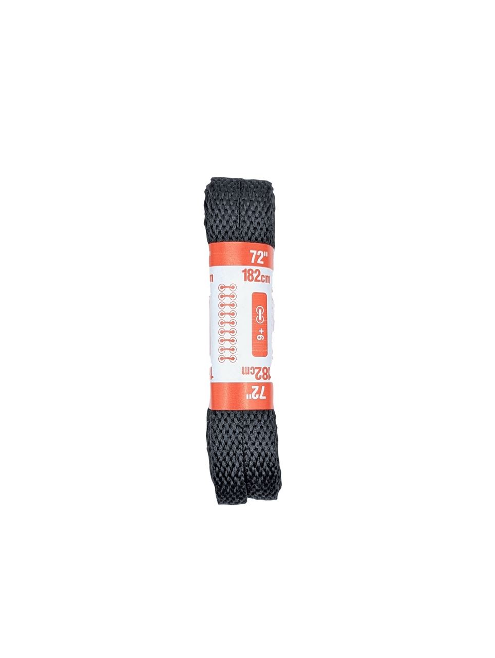 Black Flat Cotton and Nylon Athletic Shoe Laces (1 Pair)