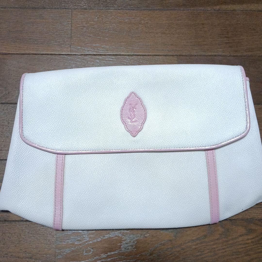 Yves Saint Laurent Clutch Bag 13.4×7.9in, Unique Design, Used