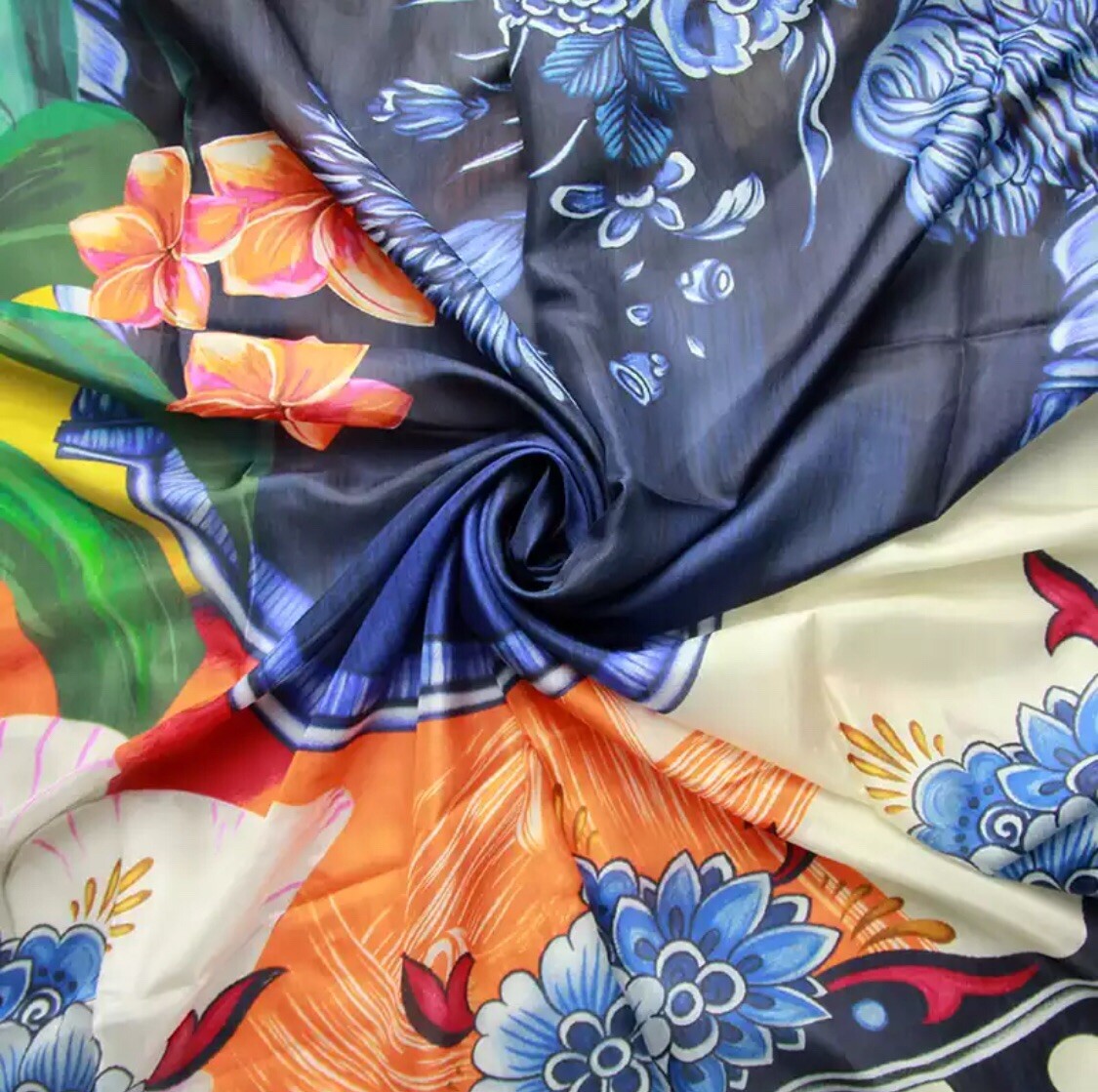 Luxurious Extra Large 100% Silk Scarf-90in x43in-