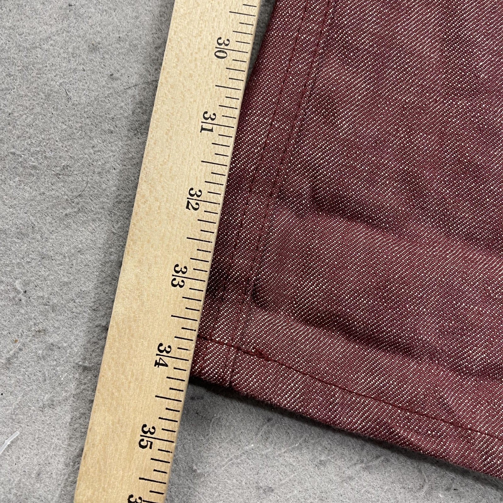 Gustin Jeans Mens 32×34 Red Straight Regular Fit Button Fly Denim Made USA