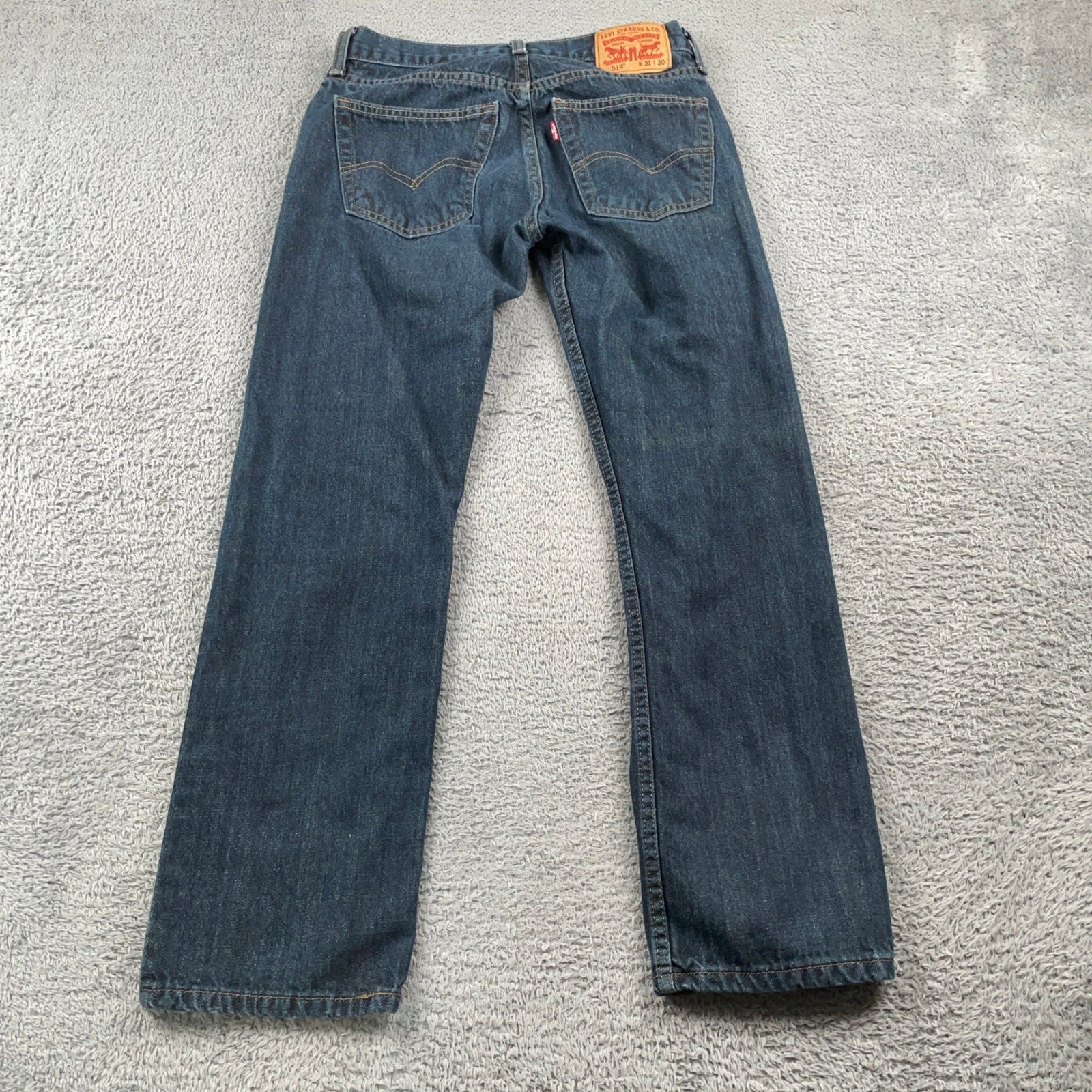 Levis 514 Jeans Mens 31×30 Fits 30×29 Blue Slim Straight Dark Wash Denim Pants
