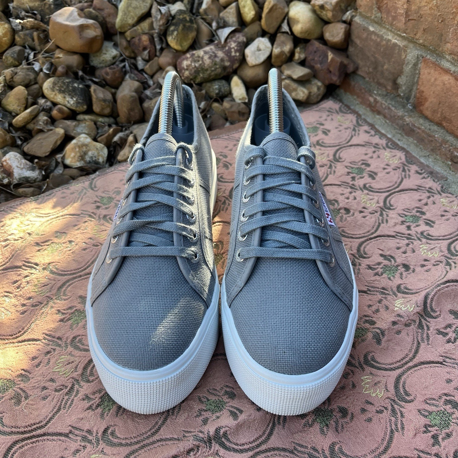 Superga 1.5 in Platform Canvas Sneaker Size 8.5 Gray Women’s Shoes