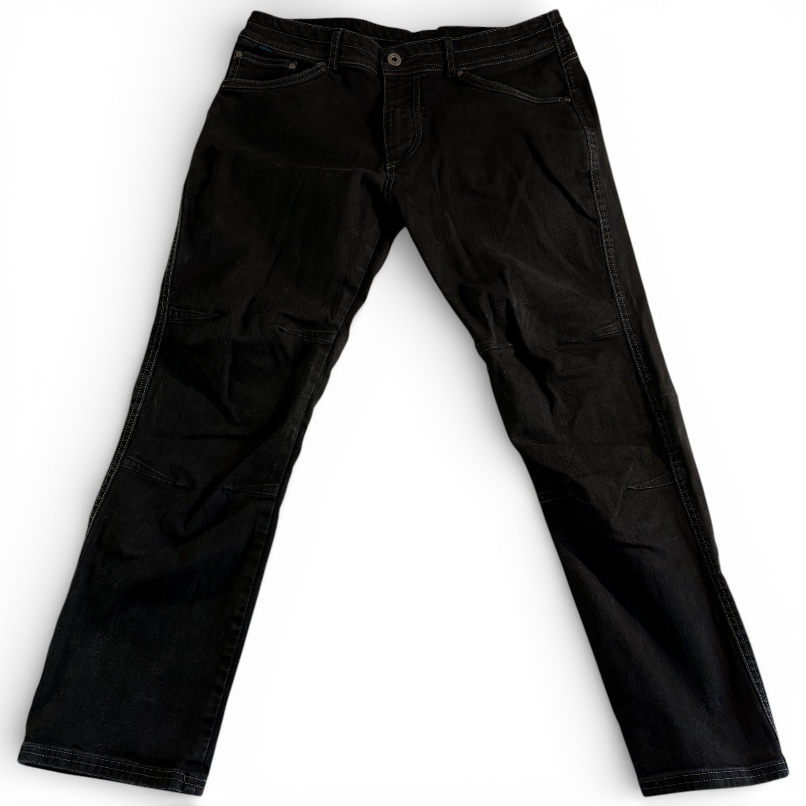 KUHL Jeans Mens 36×30 (35×28.5) Black Denim Stretch Straight Leg Outdoor Hiking