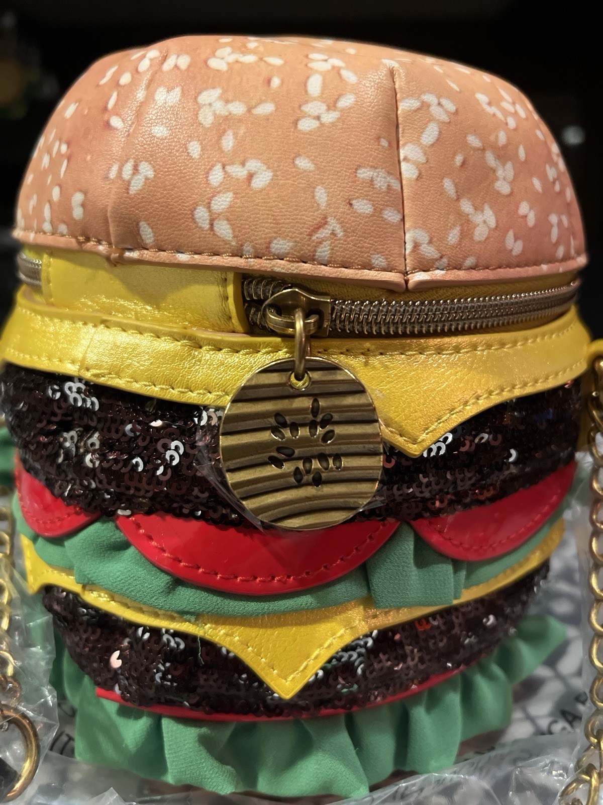 Betsey Johnson Burger Bag Purse Crossbody Kitsch Nice Buns Food Lunch New W/tags