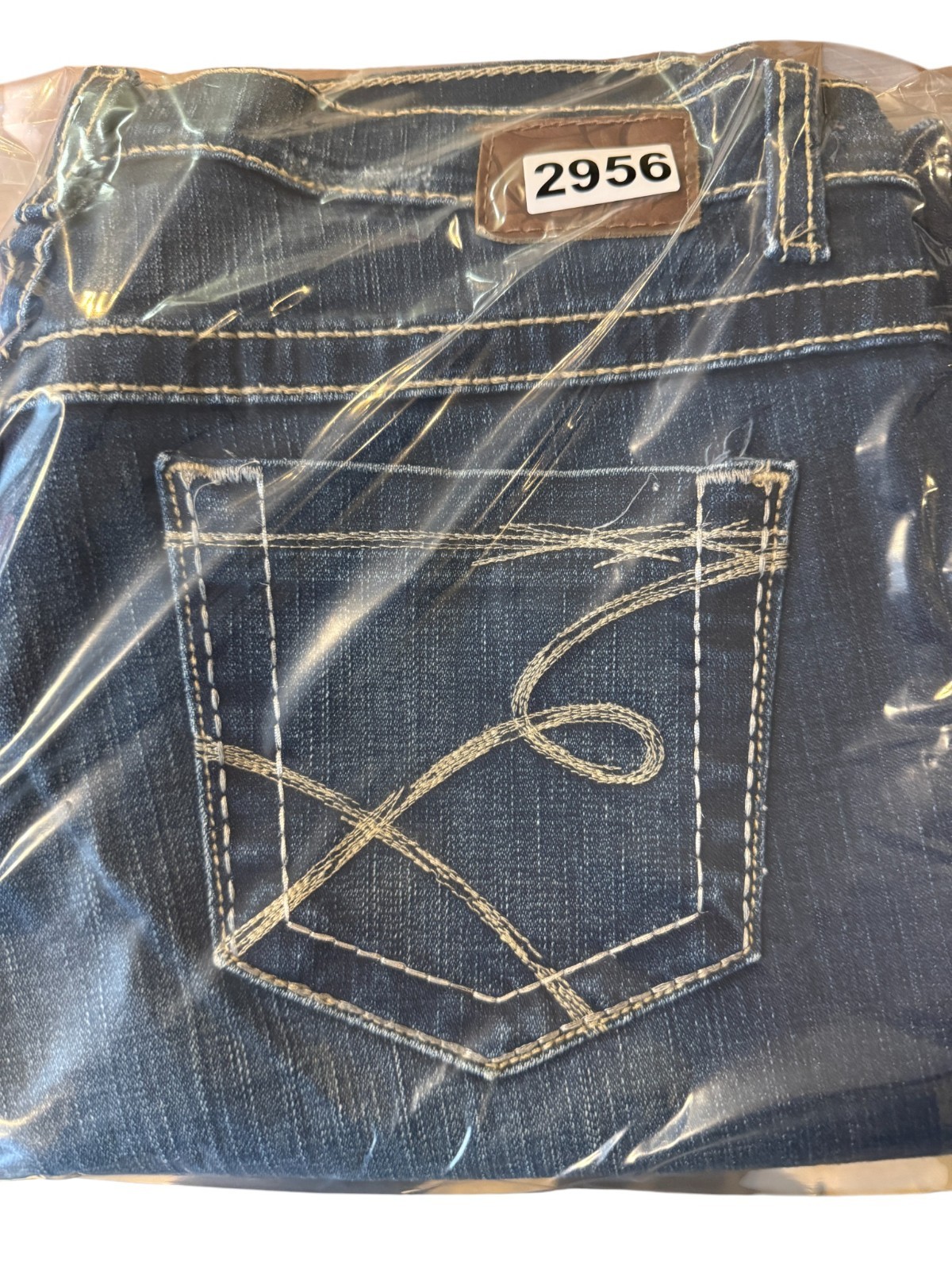 Buckle BKE Drew Bootcut Jeans Womens 31×31 (33×31) Blue Stretch Logo Outdoor