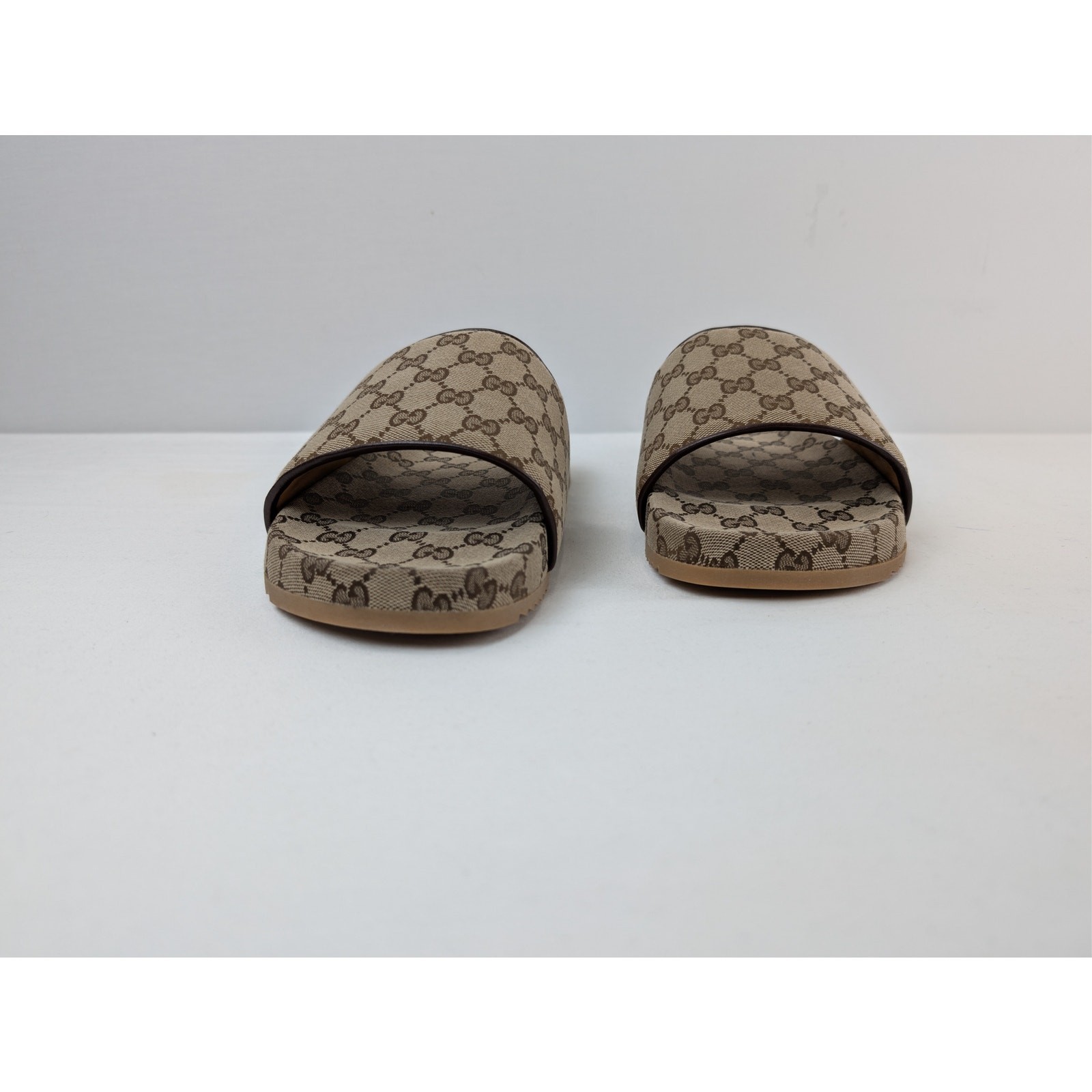 Gucci Sideline GG Canvas Slide Sandals Beige Ebony BNWB 13 Gucci – 13.5 US
