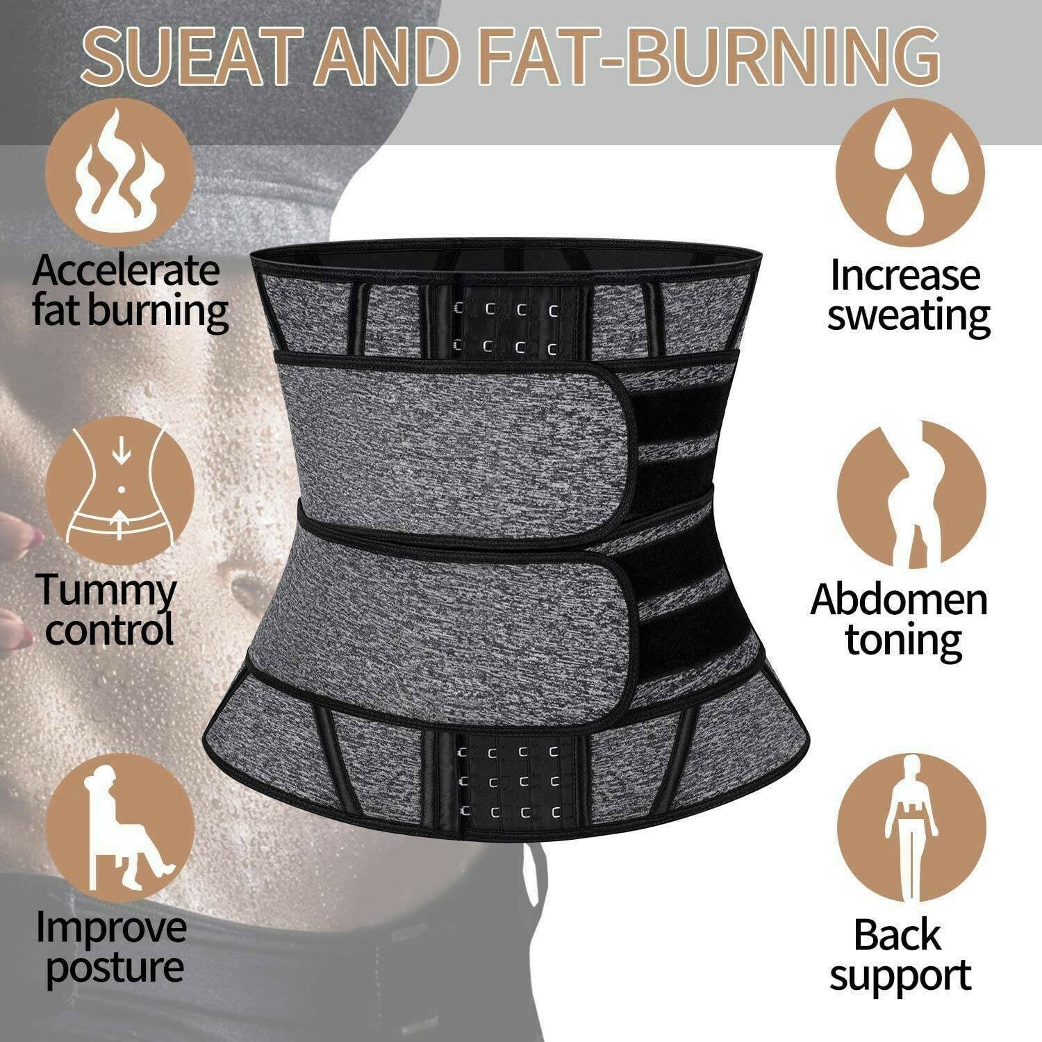 Fajas Reductoras Colombianas Body Shaper Waist Trainer Tummy Slim Corset