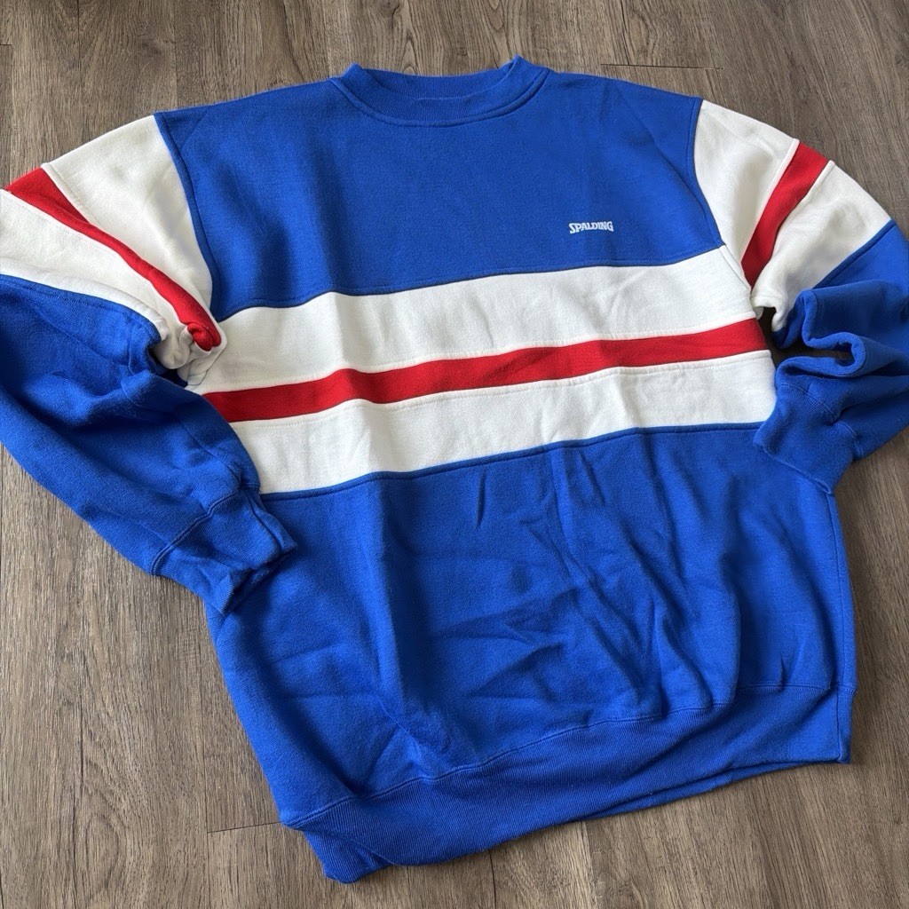vintage 1990s Spalding colorblock athletic crewneck sweatshirt