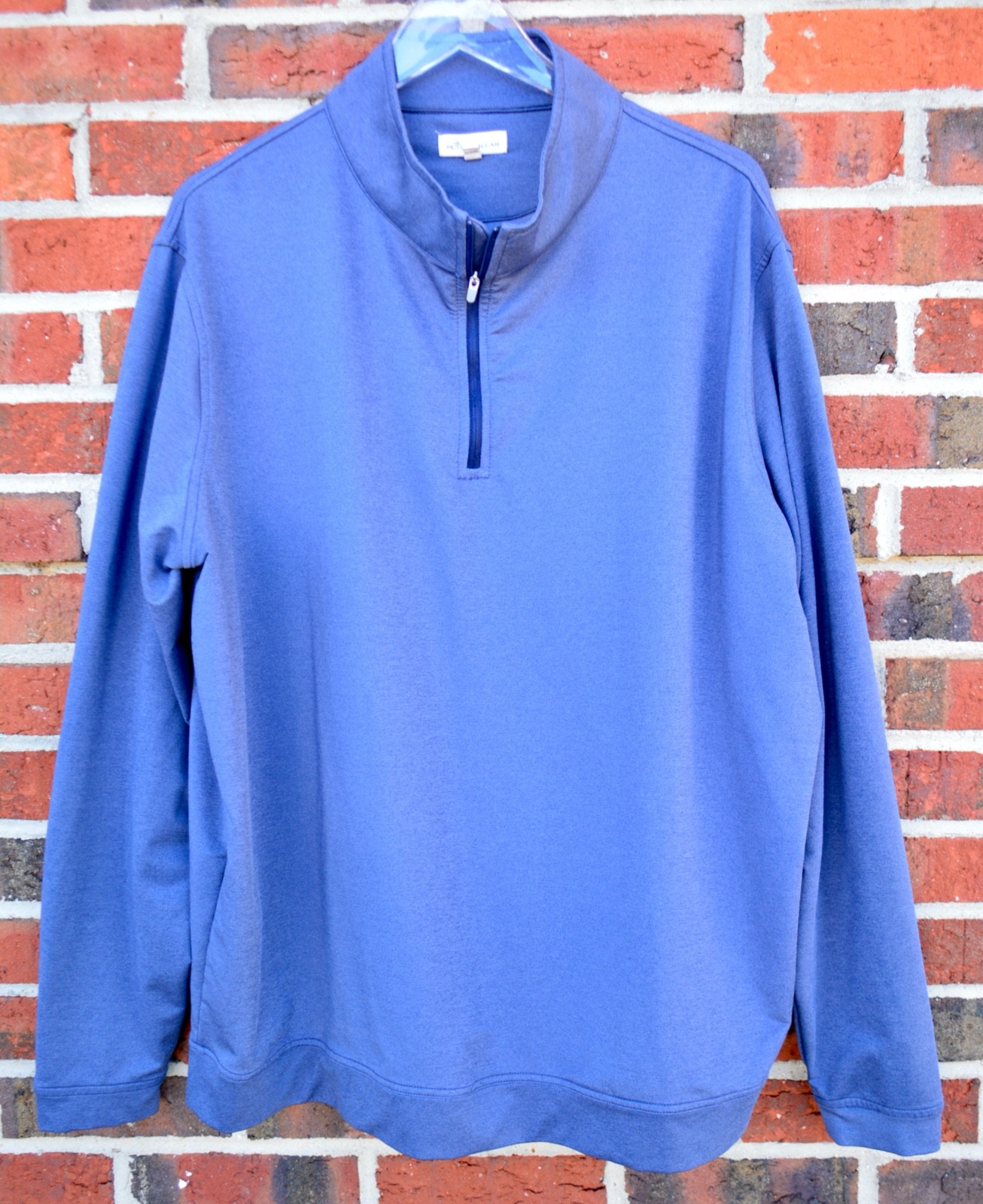 Peter Millar Men’s 2XL Perth Mélange Blue Performance 1/4 Zip North Ridge G.C.