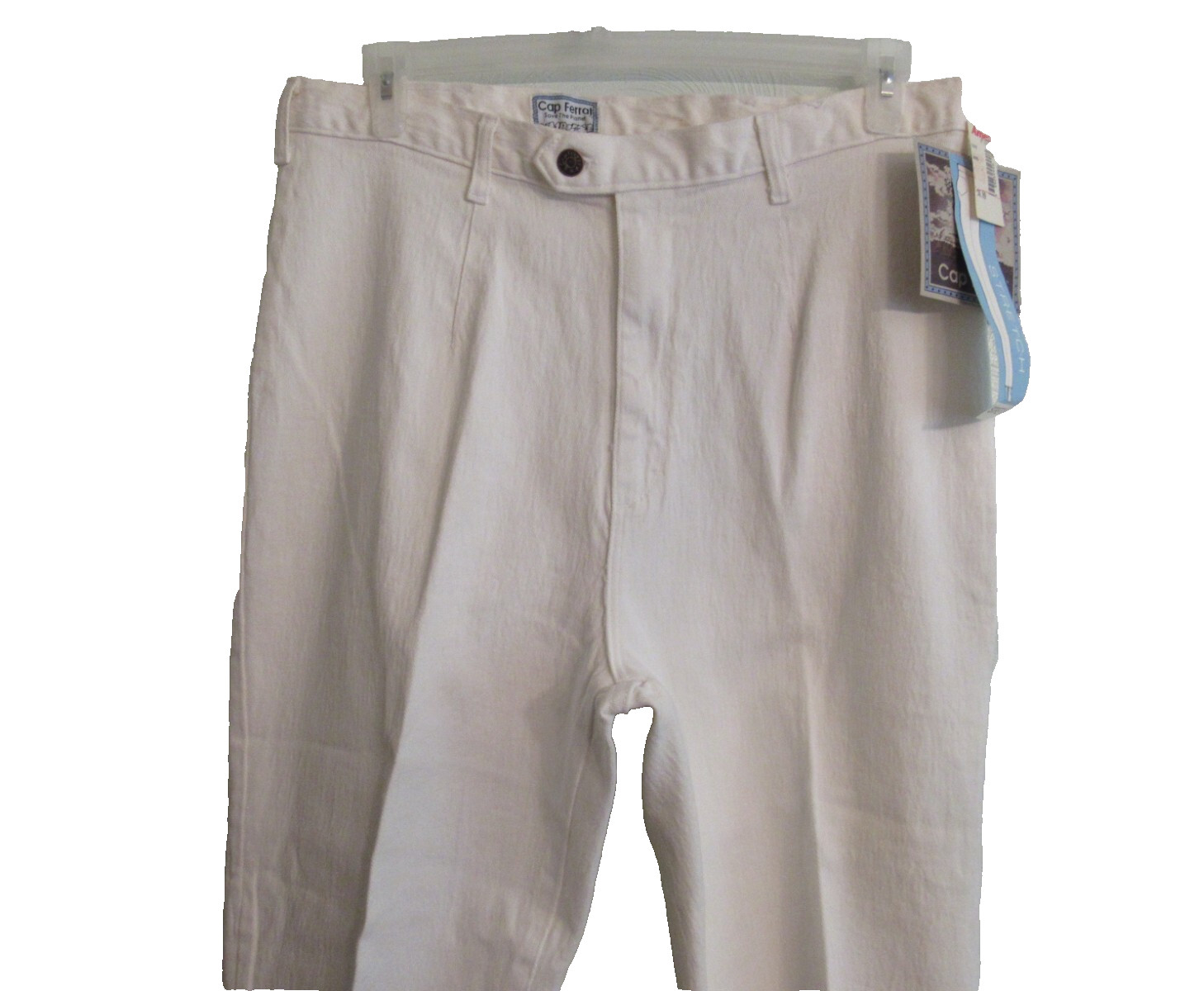 VTG 80s CAP FERRAT Jeans 20 High Waist Mom White USA Made Stretch Stirrup NWT