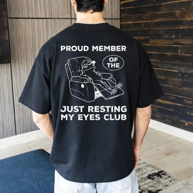 Just Resting My Eyes T-Shirt Funny Camo Dad Father’s Day Gift for Dad