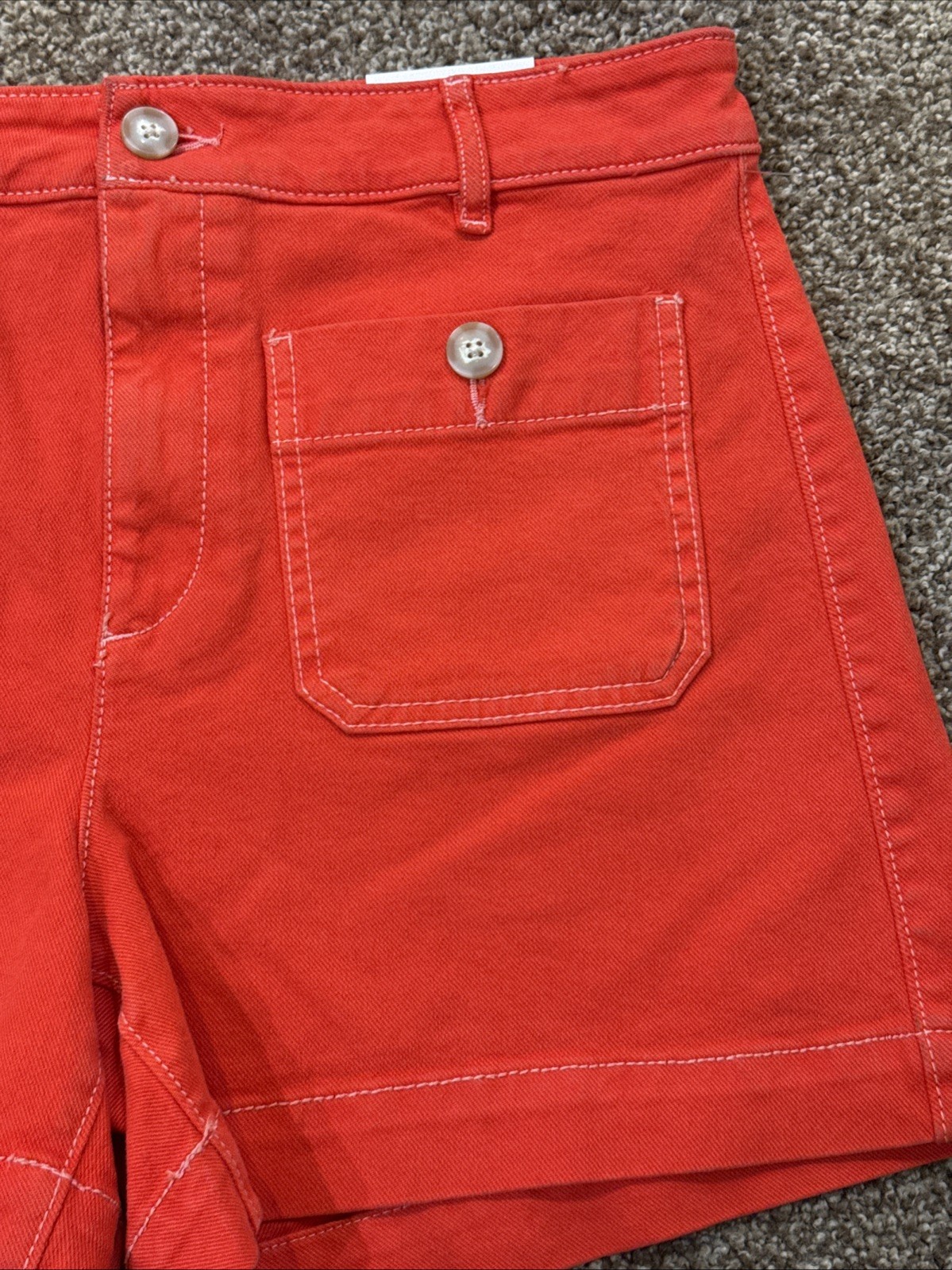 LOFT Vintage Style Contrast Stitch Hi Rise Palmer Shorts Festival Classic NEW!