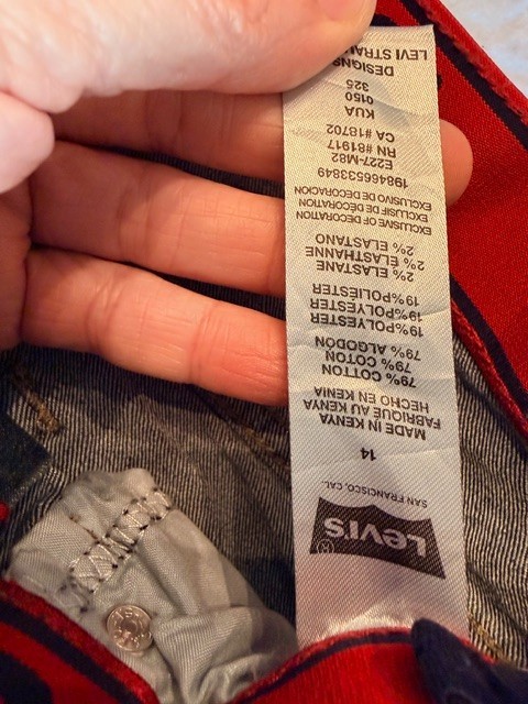 NEW! Levi’s Boys 511 Slim Flex Stretch Sz 14 Reg Denim Jeans Adj Waist Blue NWT