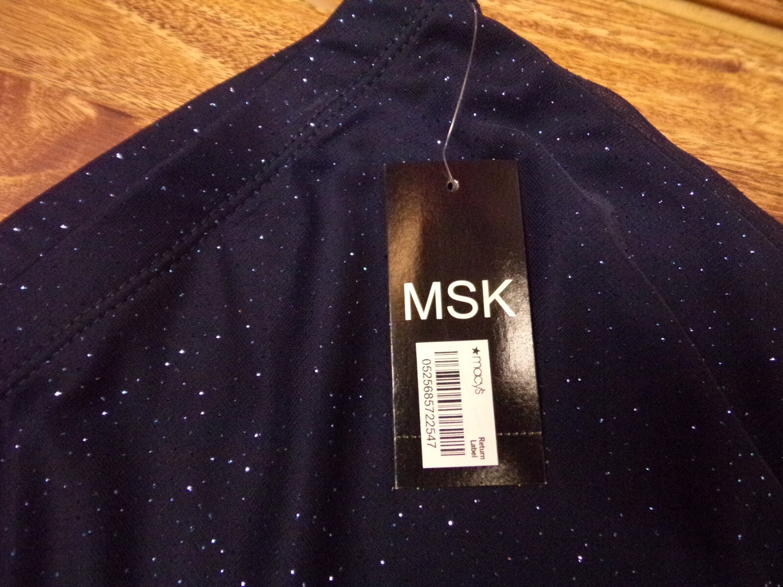 MSK Blue Dressy Flowy Lined High Waist Wide Pants Holiday Sparkly Women’s XL NWT