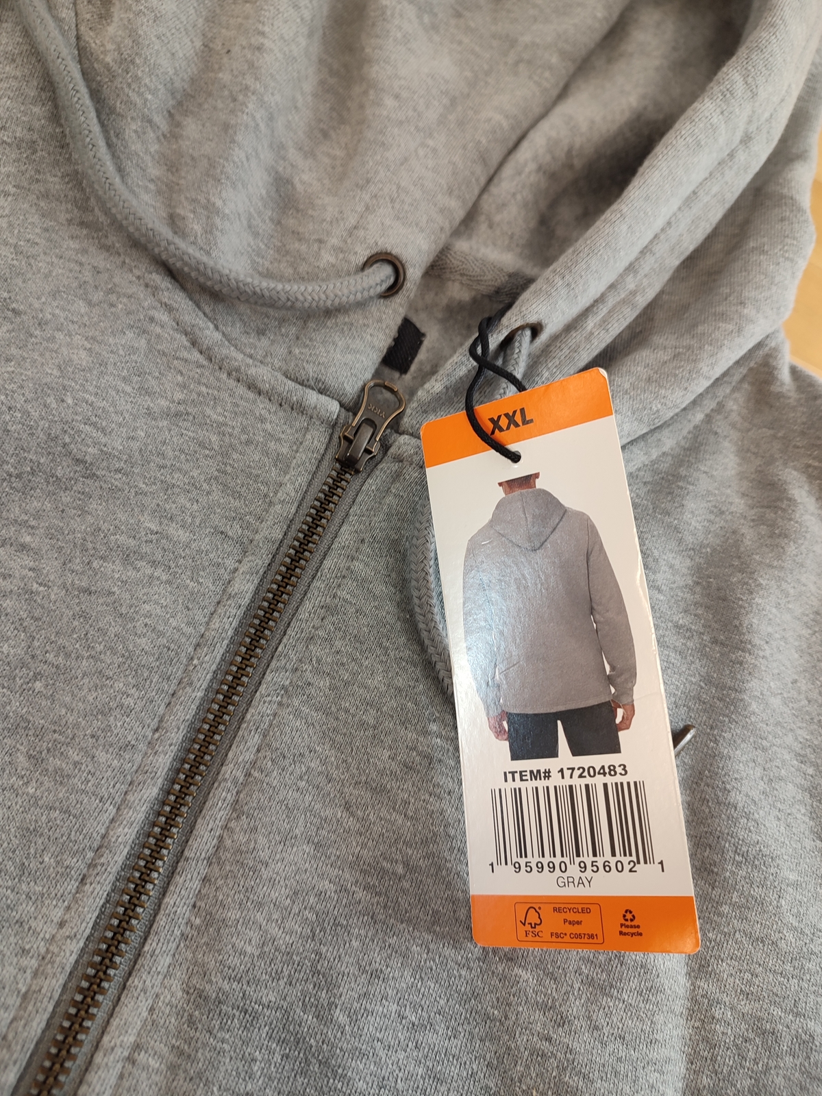 Buffalo David Bitton Men’s Half-Zip Fleece Hoodie Sweatshirt Gray Size 2XL