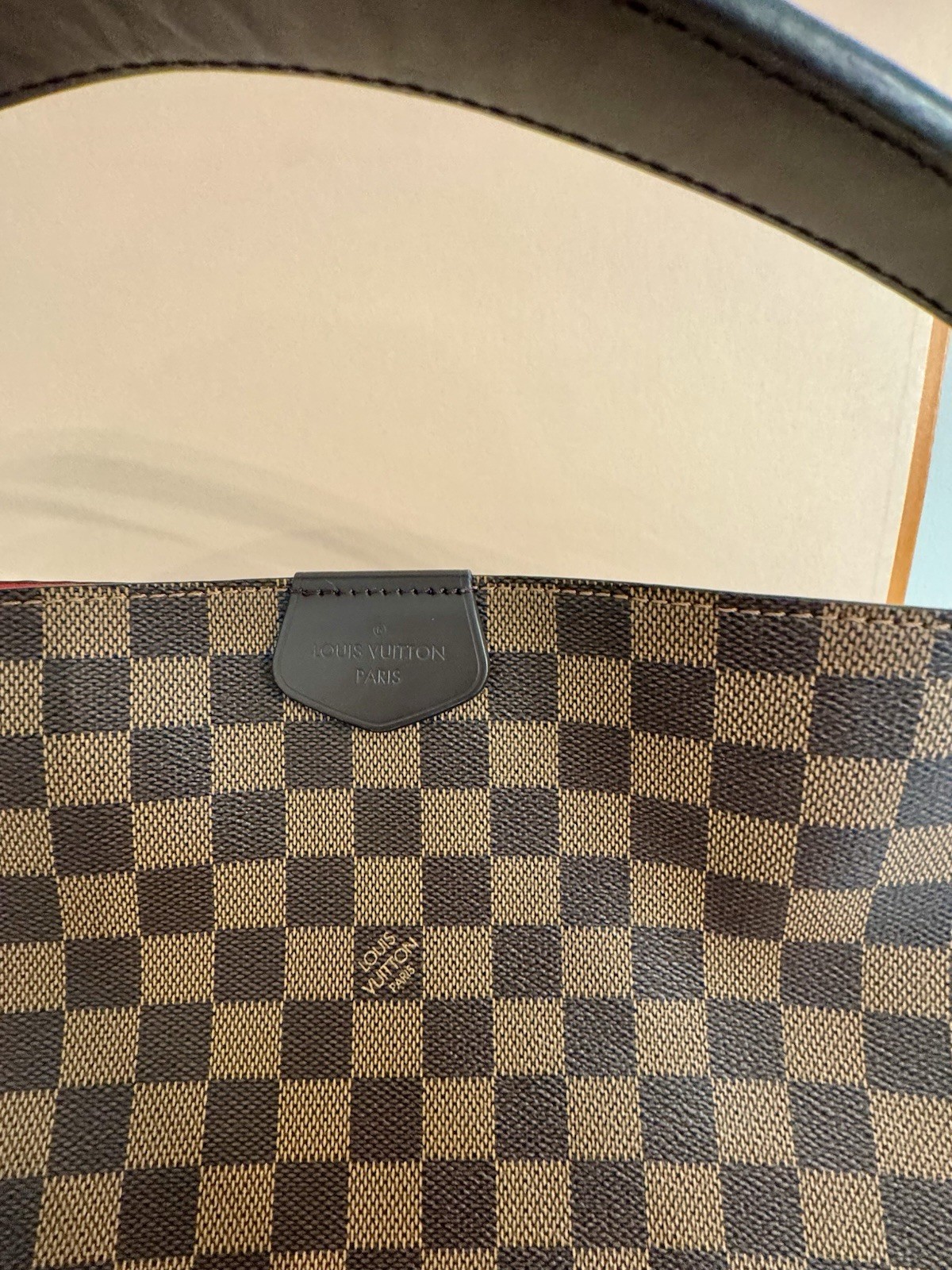 Louis Vuitton Graceful MM Damier Brown Shoulder Bag w/ Box Dust Bag Tag