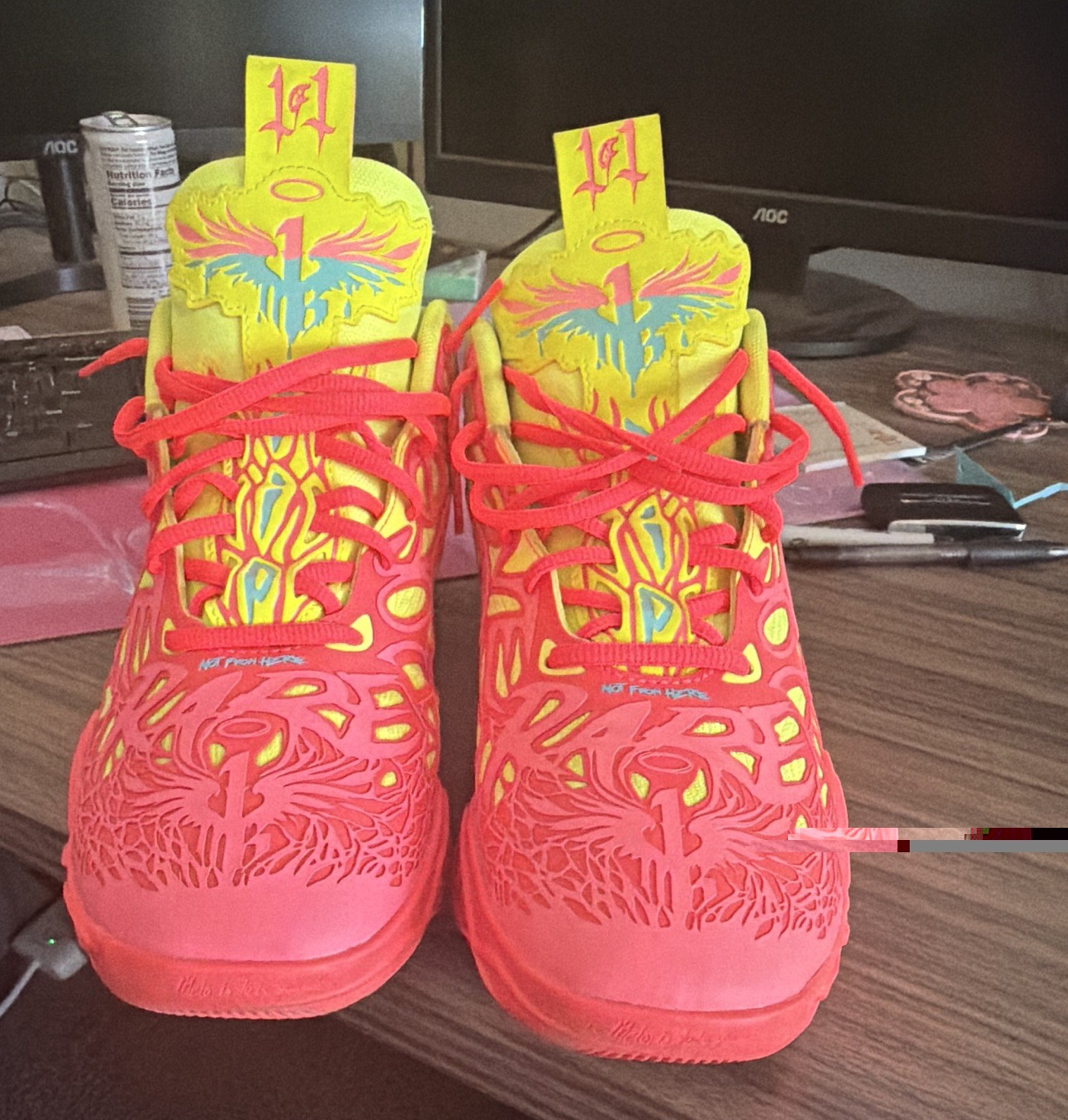 PUMA MB.04 1Love Mid Top Lace-Up Sneakers Pink/Yellow 310532-01