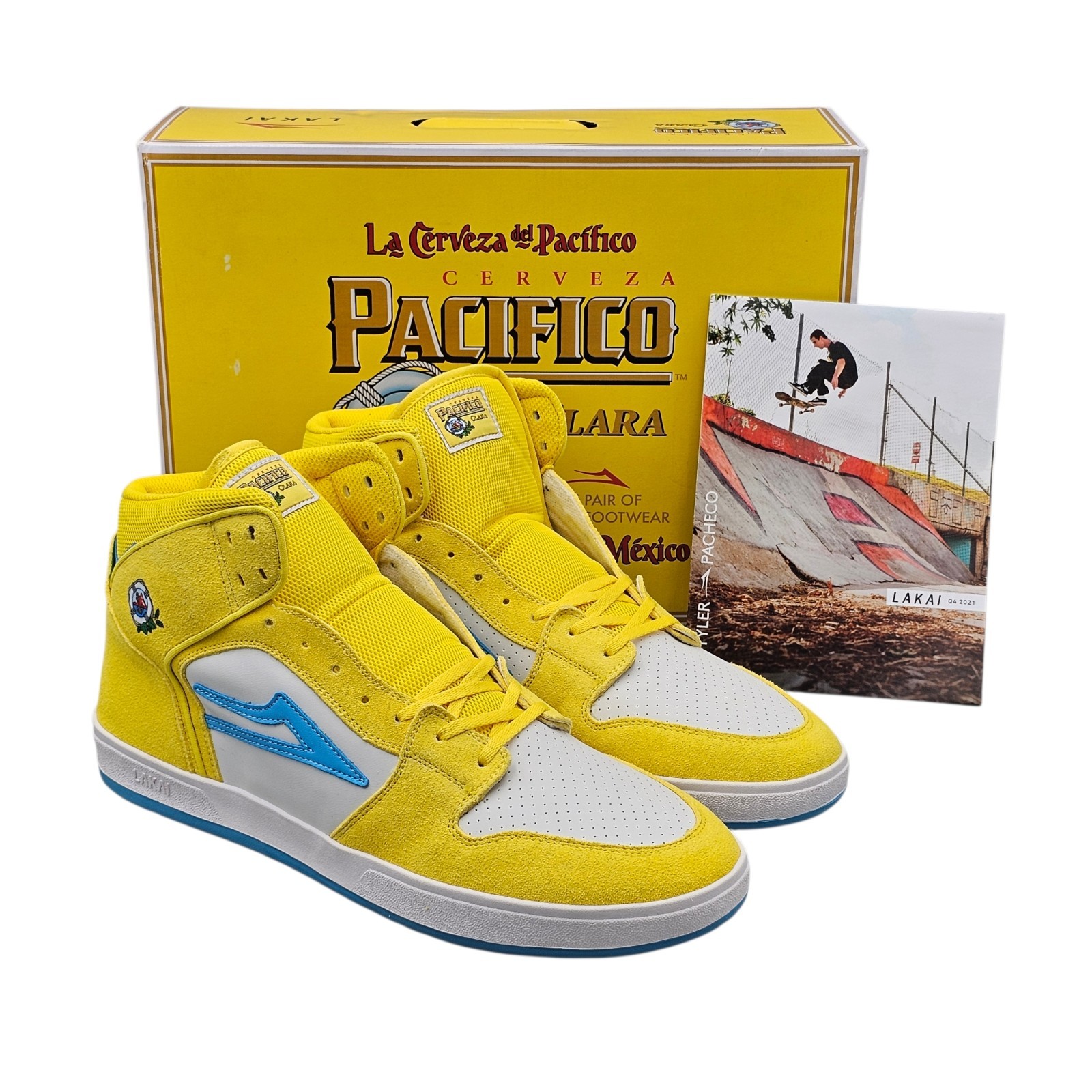 Lakai x Pacifico Men’s Size 14 US Telford High Yellow Skate Sneakers Shoes NIB