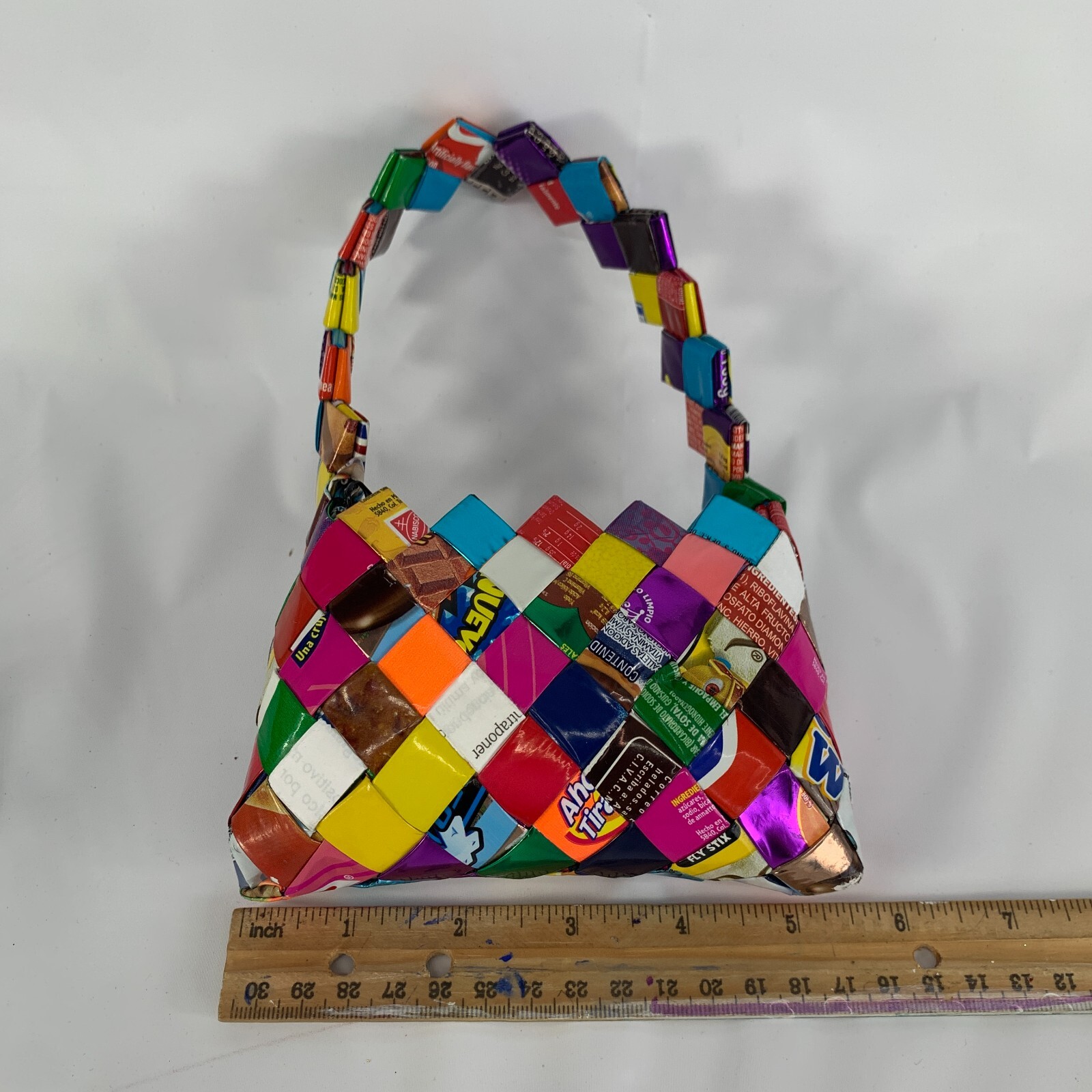 Gum Candy Wrapper Bag Purse Kitsch Pop Art Retro Hippie Boho Style