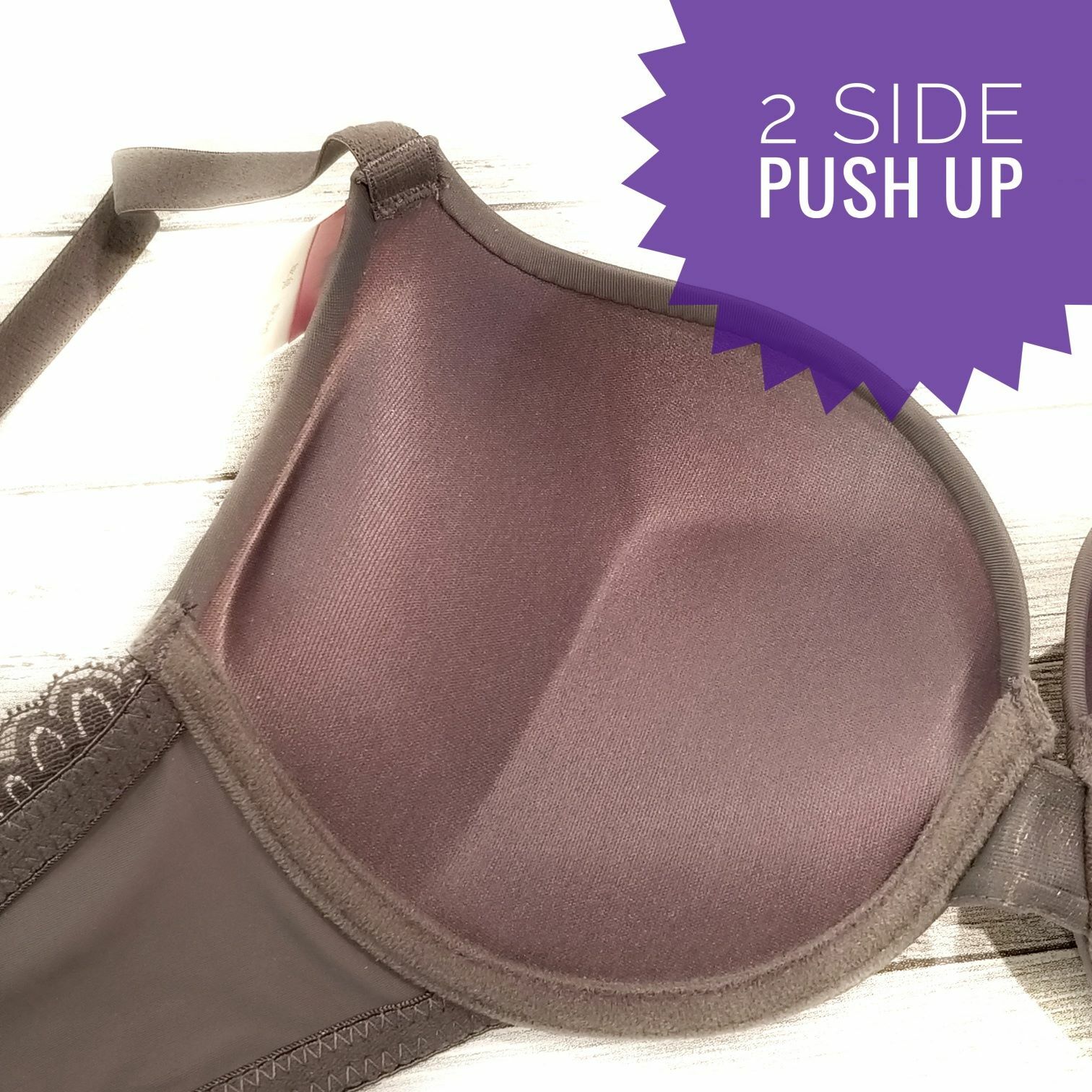 Add 2 Cup Sizes Extreme Ultimate Padded Lace Trim 2 or 3 Hook U Back Push Up Bra