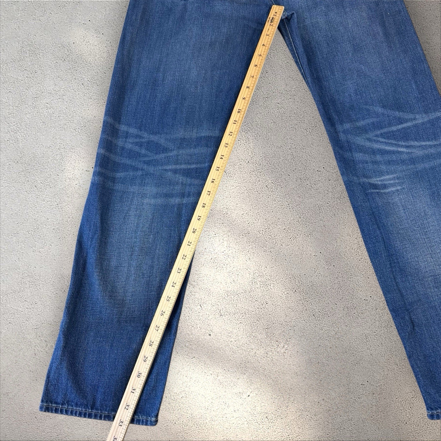 Levi’s Made & Crafted Shuttle Straight 38×33 Dark Wash Whisker Denim Jeans