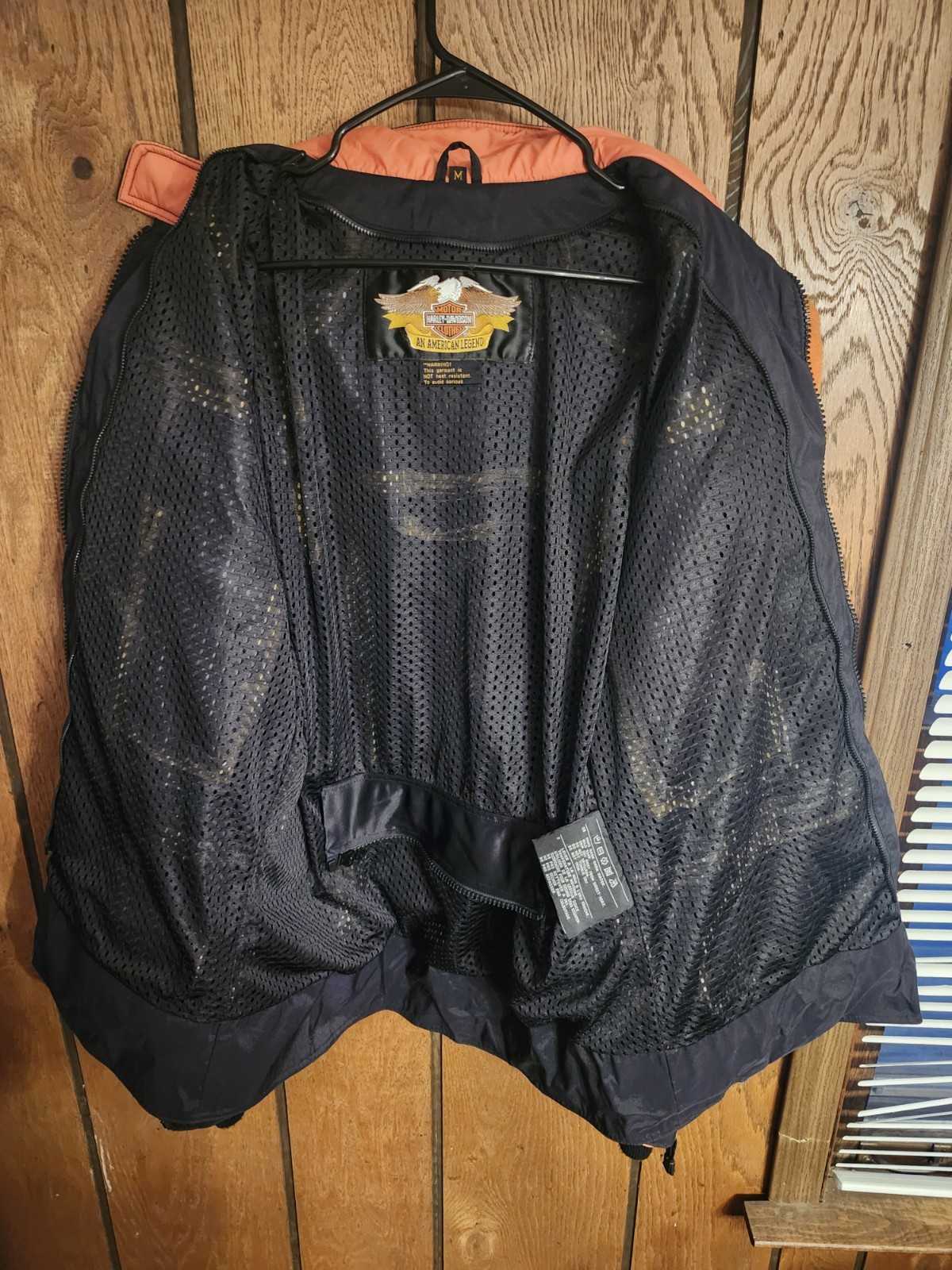Harley Davidson Jacket Men Medium Black FXRG Nylon Belted Riding Gear Reflective