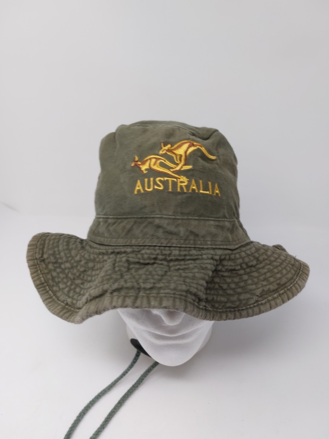 Australia Kangaroo Embroidered Logo Bucket Hat Boonie Cap Size 60cm