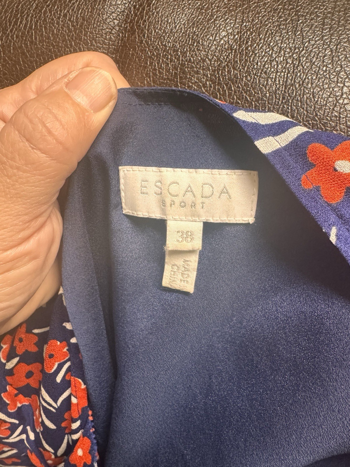 Escada Sport “Dyby” Floral Ruffle Wrap Dress Whimsygoth academia size 38 / med