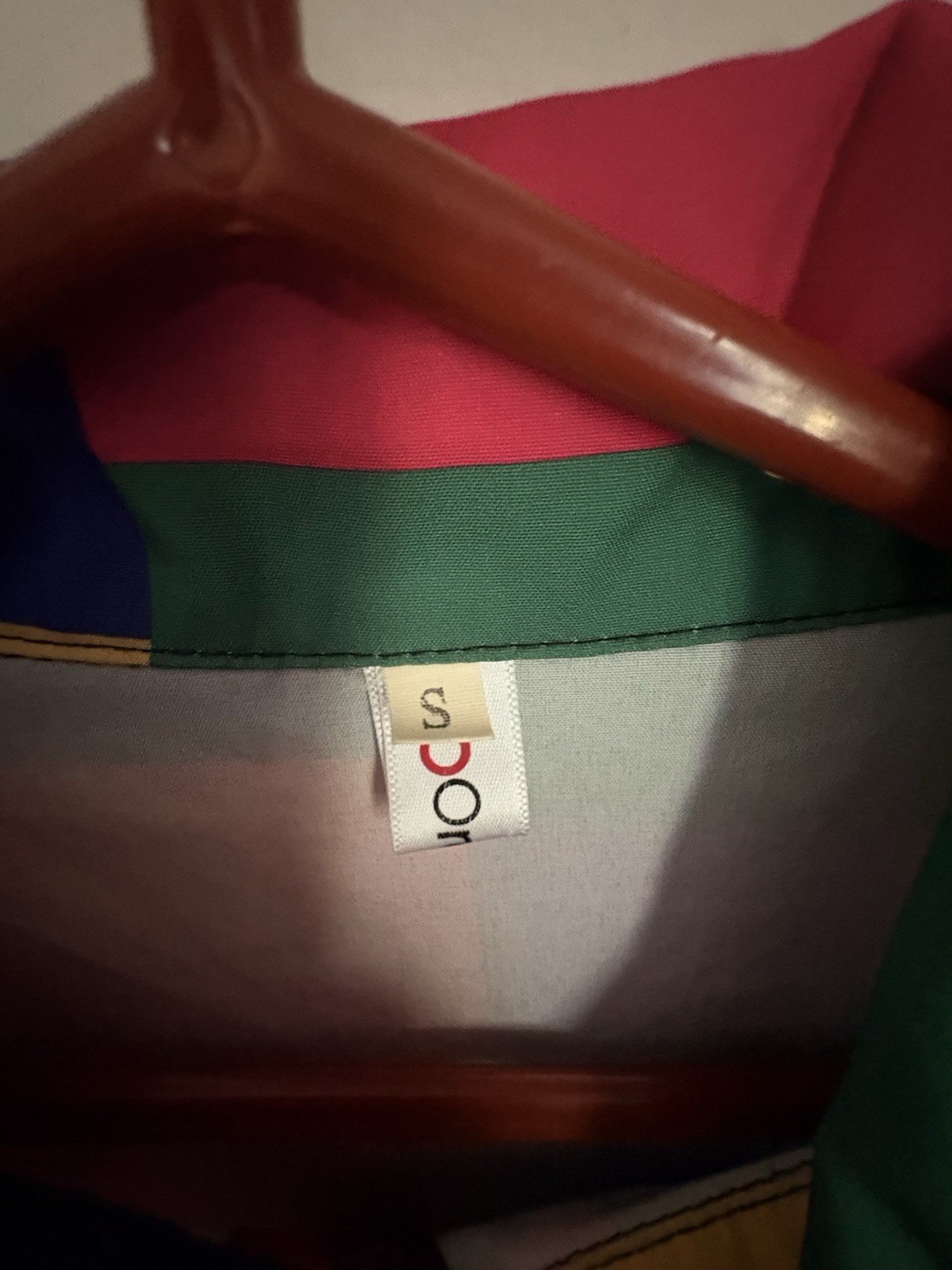 Color block Kidcore Button Up Top Loose Colorful Geometric Hippie Blouse