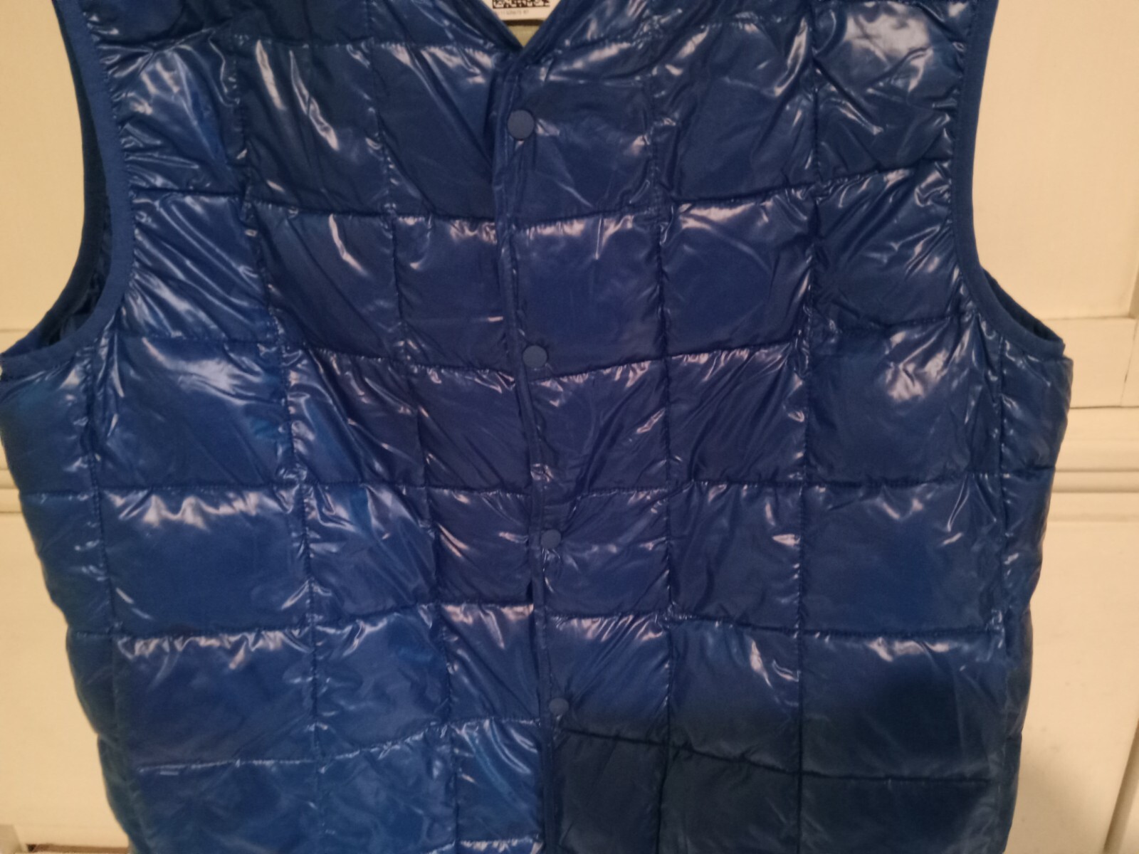 H&M 100% Recycled Polyester Blue Lightweight Padded Vest Men’s Size Large