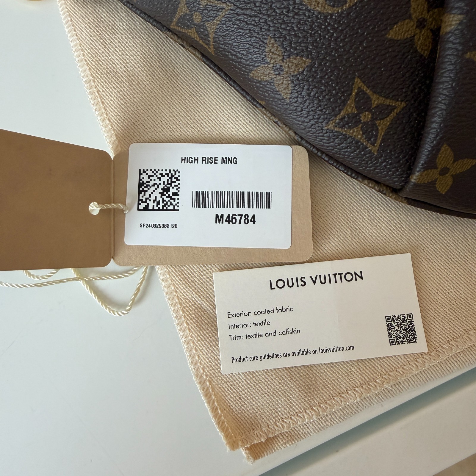 Louis Vuitton High Rise Bumbag Monogram Canvas AUTHENTIC Belt Bag Full Set NEW