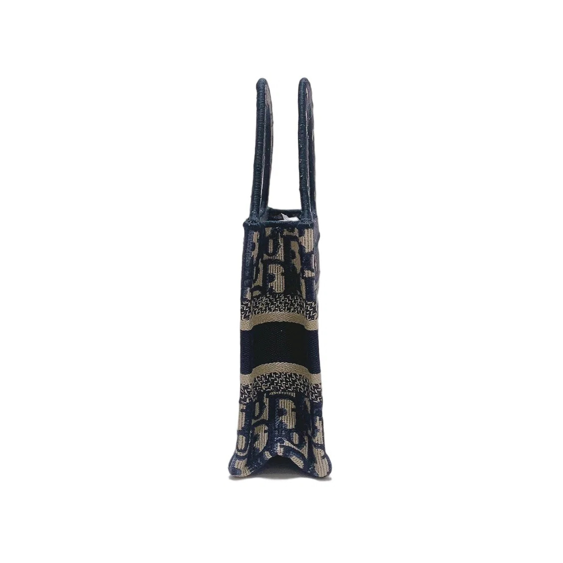 Dior Mini Book Tote Beige Navy Canvas (aa072326o6r)