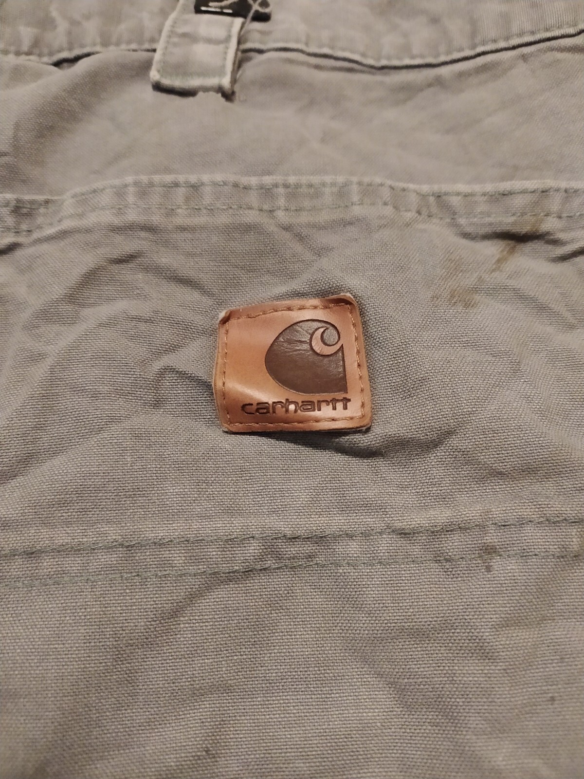 Carhartt Shorts Mens W40 Grey Cargo Utility Carpenter B147 FAT Paint Marks Work