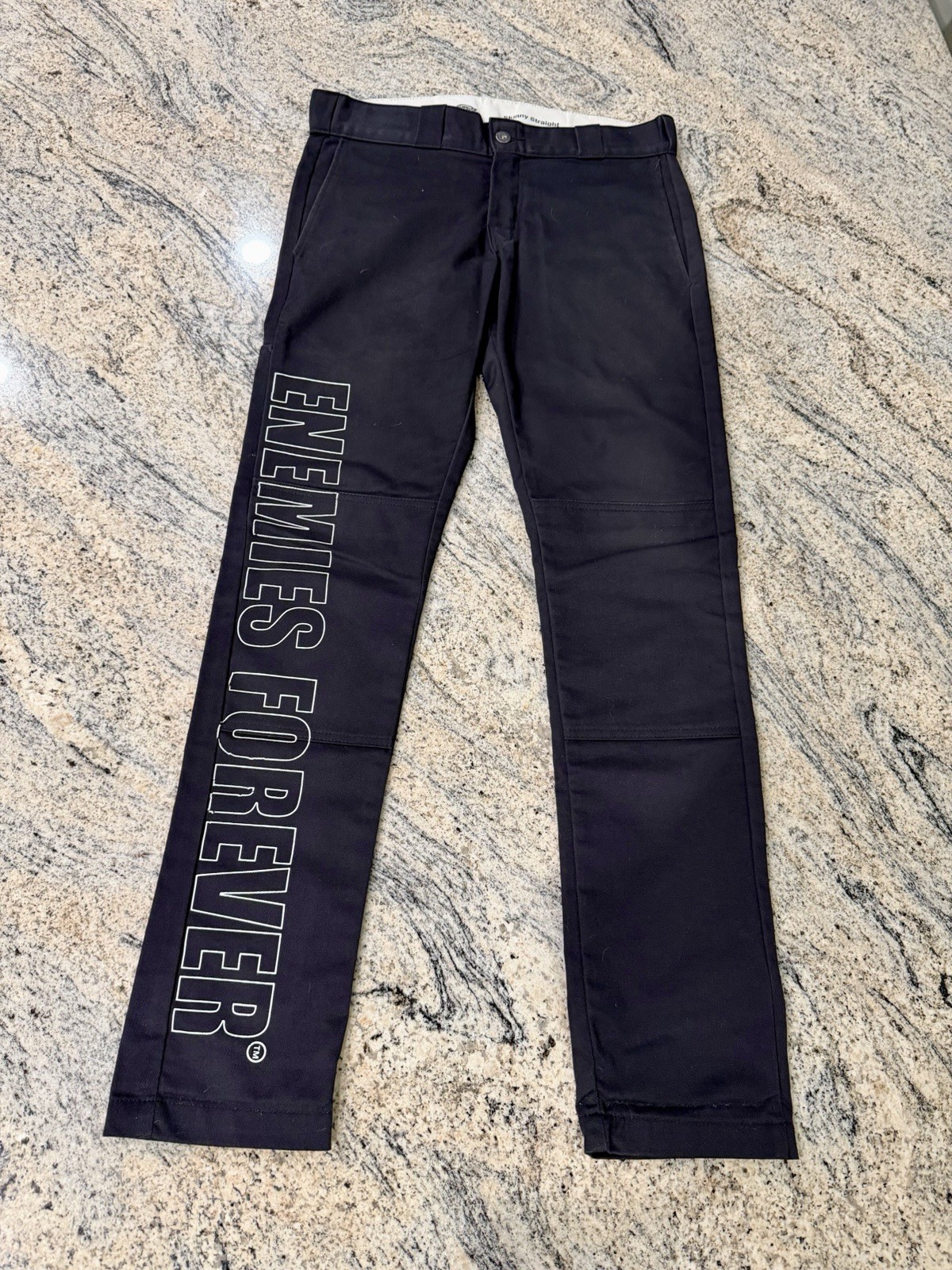 Dickies Flex Men’s Skinny Straight Black Chino Twill Stretch Pants 30×32