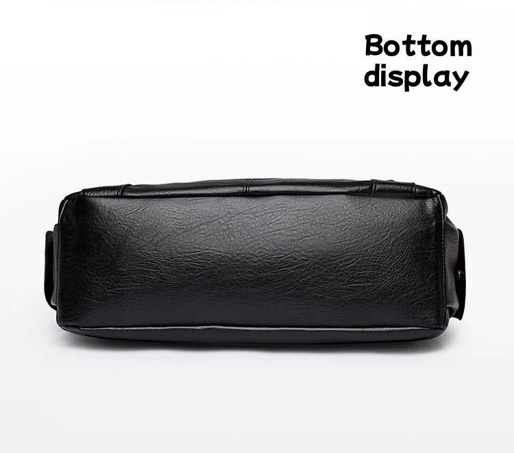 Women’s PU Leather Shoulder Bag Large Capacity Zipper Tote Handbag Casual