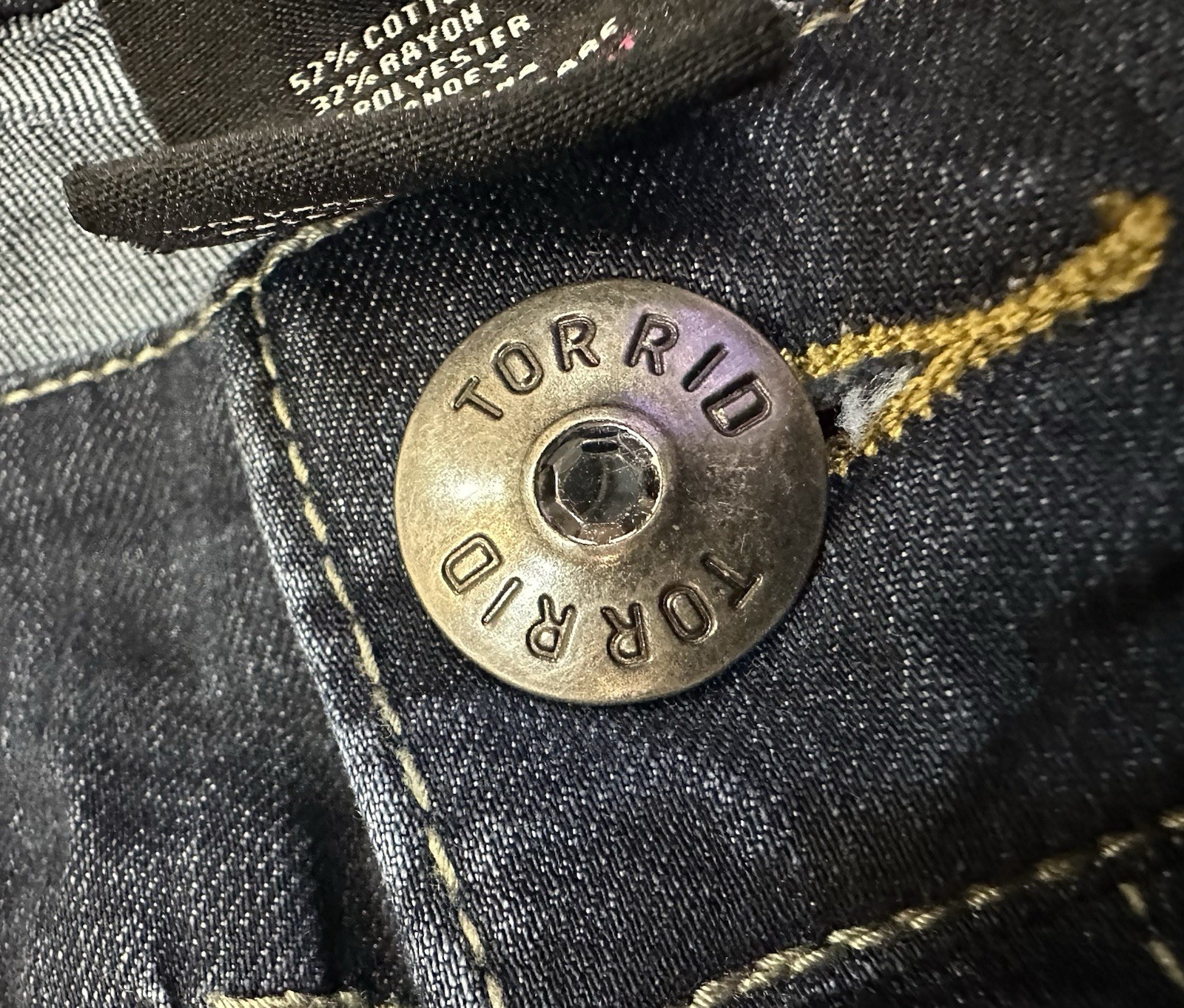 Torrid Denim Women’s Plus Size 26 Dark Blue Jeans 26” Inseam Zipper Ankles Taper