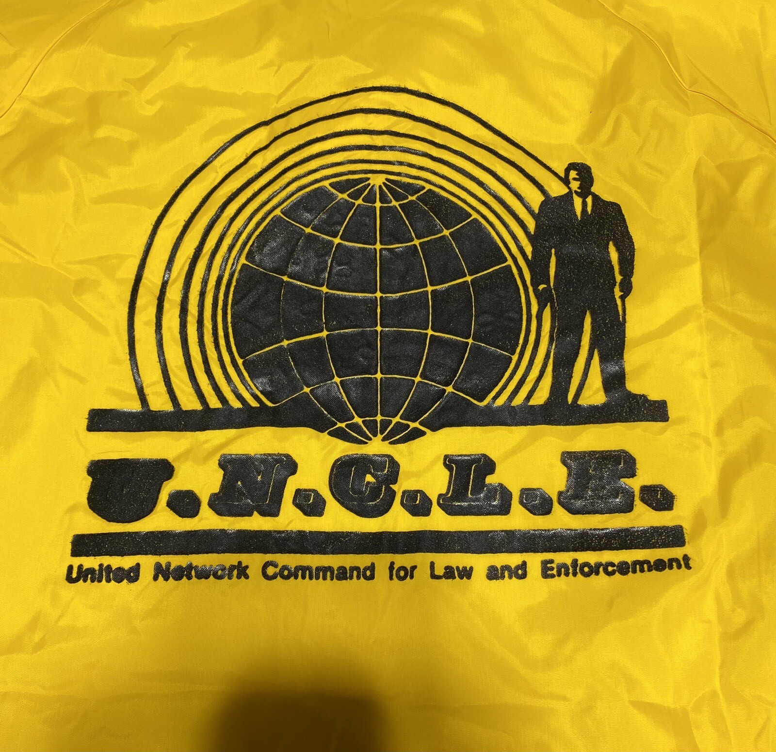 New Vintage Hartwell U.N.C.L.E Windbreaker Jacket Snap Lined Sz Lg Made In USA
