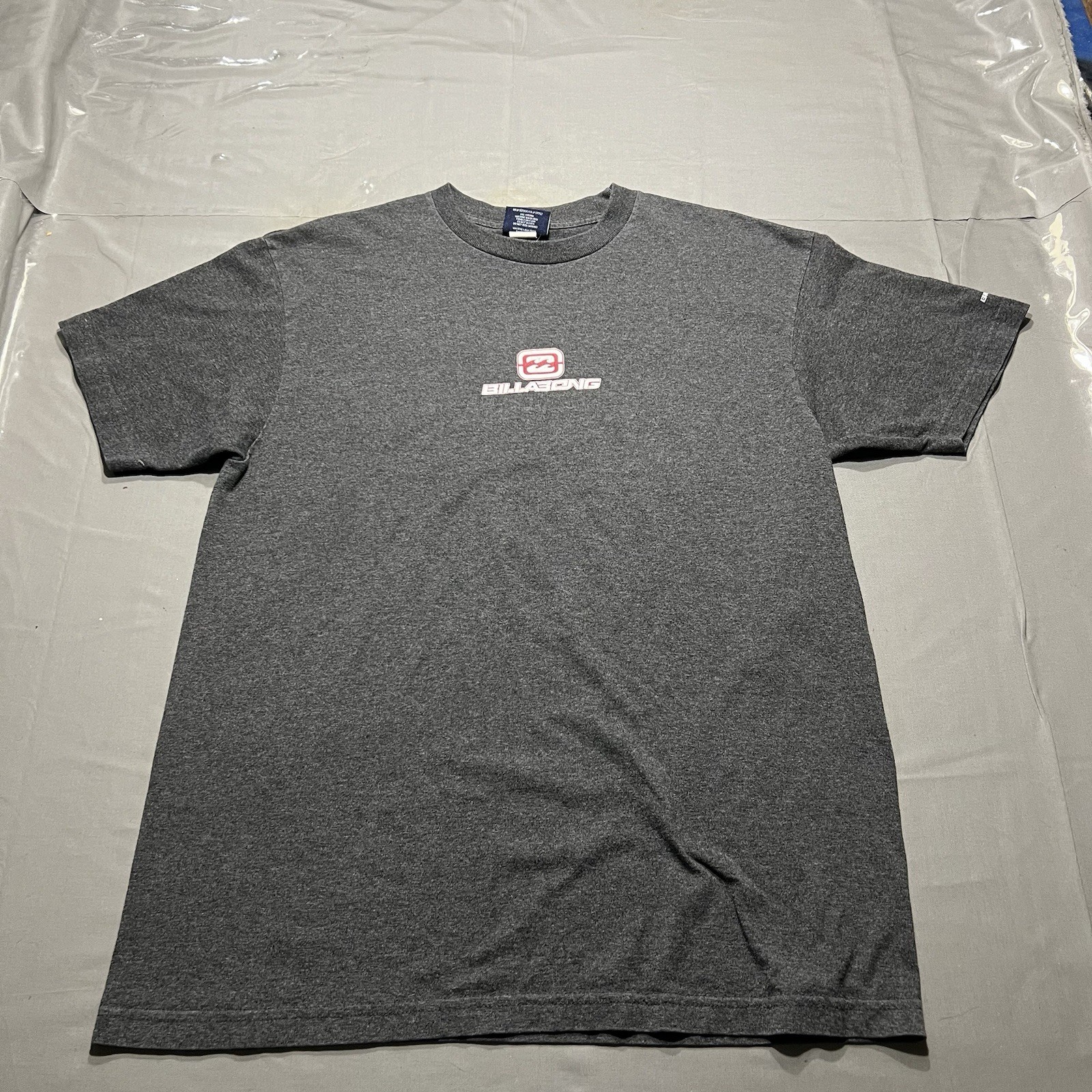 Vtg Billabong Surf Short Sleeve Tshirt USA Made Sportswear Beach Gray Mens L