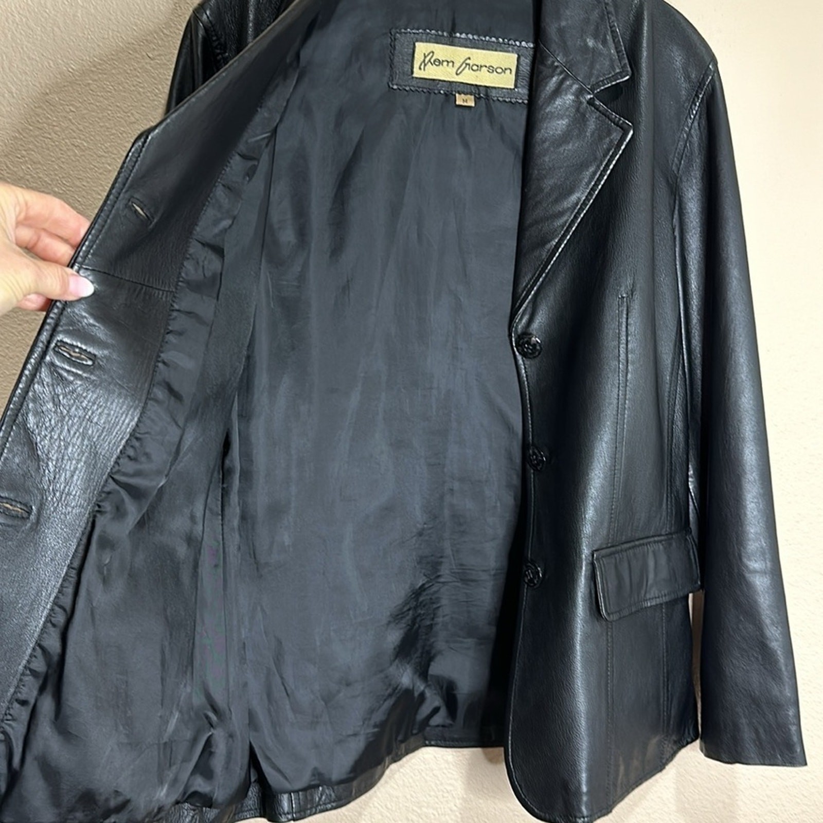REM GARSON Ladies’ Vintage Leather Jacket, Size M, EUC